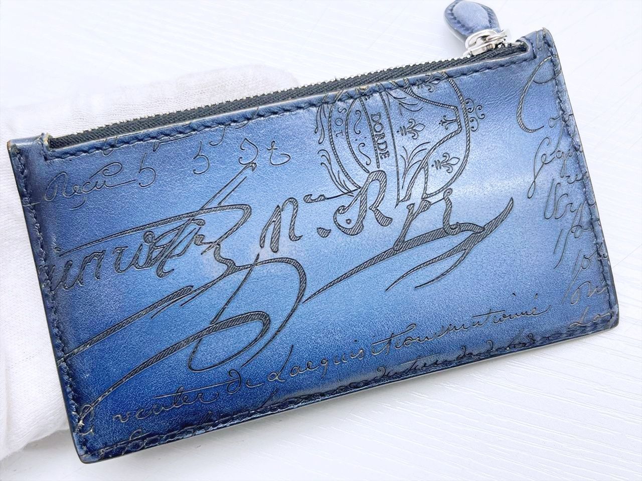 美品 Berluti ベルルッティ コア マキシ ジップ カードホルダー