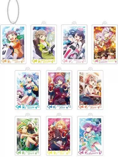 ナナシス　カードイラスト　アクリルキーホルダー　セット 中古】雑貨 全10種セット 「Tokyo 7th シスターズ トレーディング