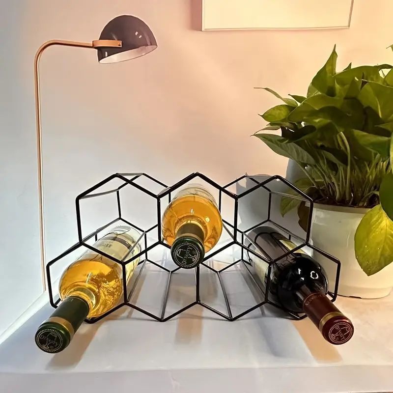 新品 モダンメタルワインラック北欧ハニカムワインラック