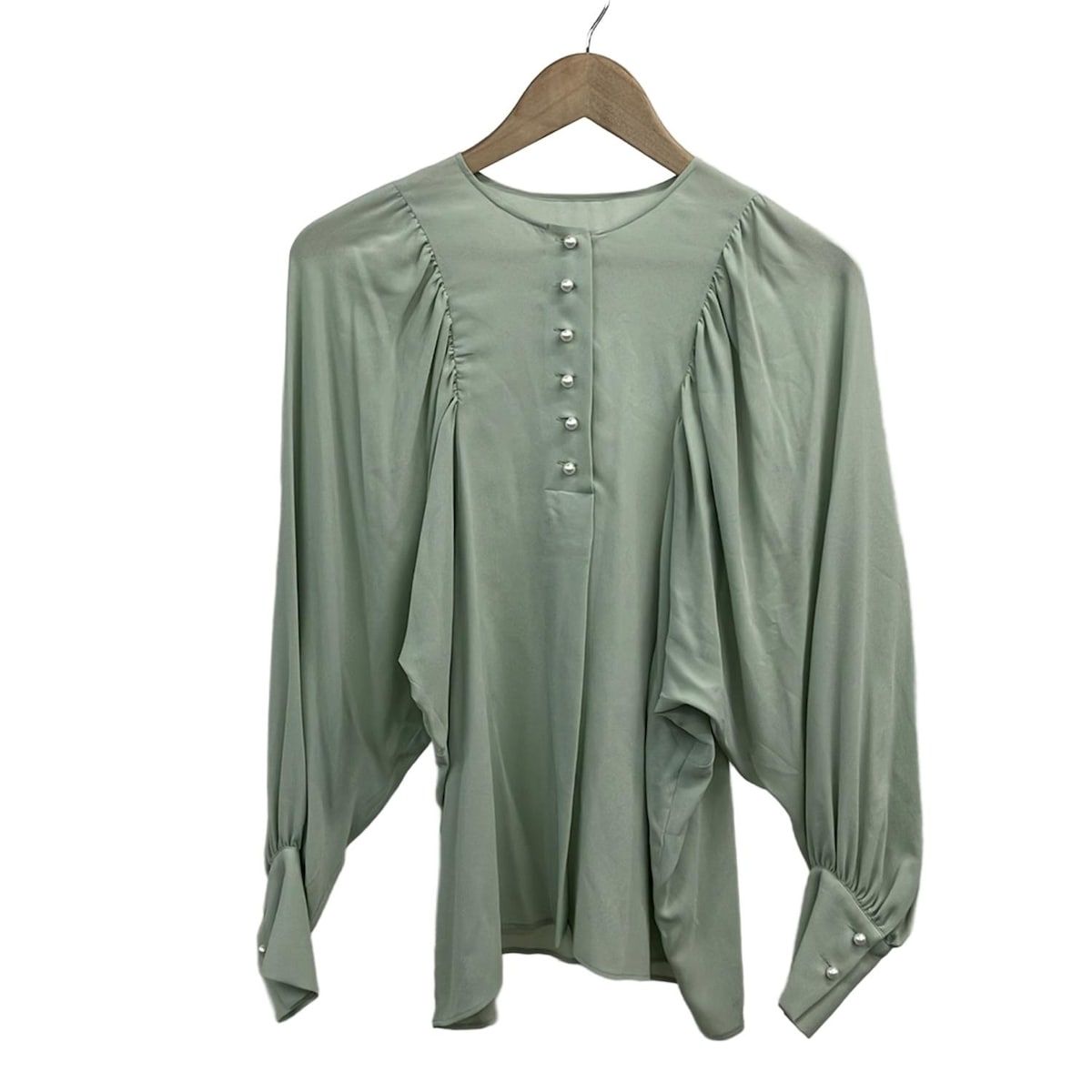 BEIGE ベイジ 長袖シャツブラウス サイズ4 XL レディース - ライトグリーン プルオーバー