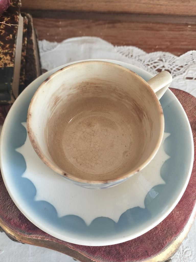 フランス アンティーク 絵つき サルグミンヌ カップ ソーサー - メルカリ