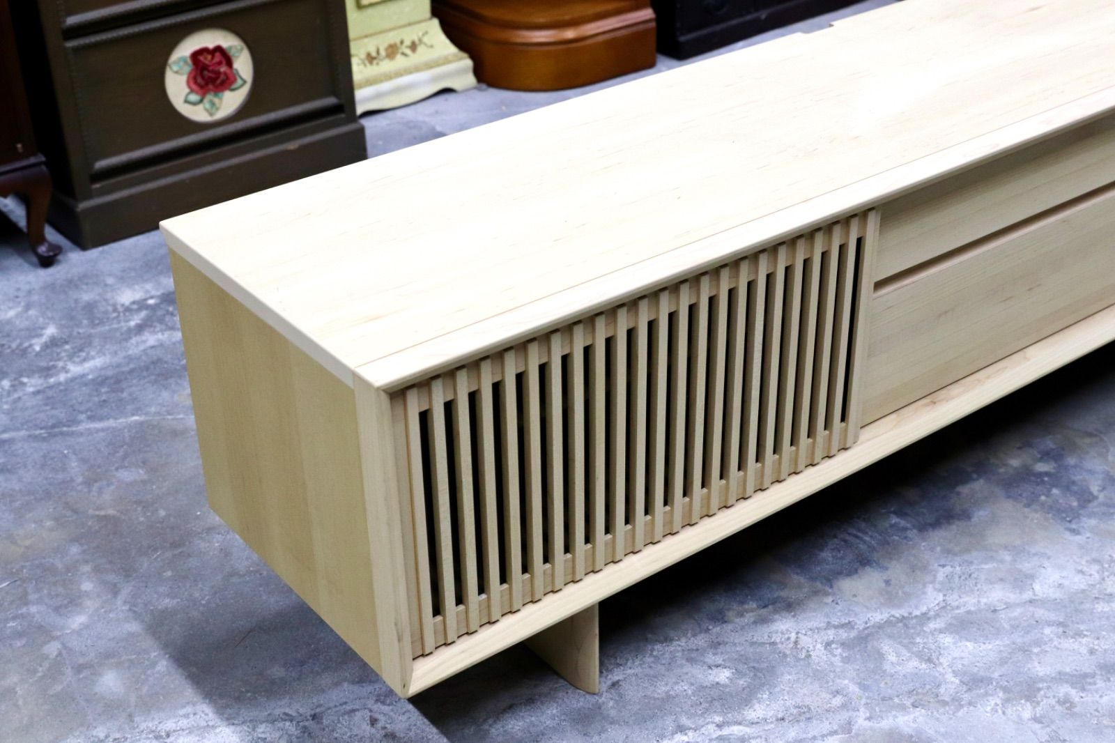 GMIK 704○karimoku | カリモク QU 7087 テレビボード TVボード AVボード ローボード リビング収納 国産家具 約29万 モデルルーム展示品