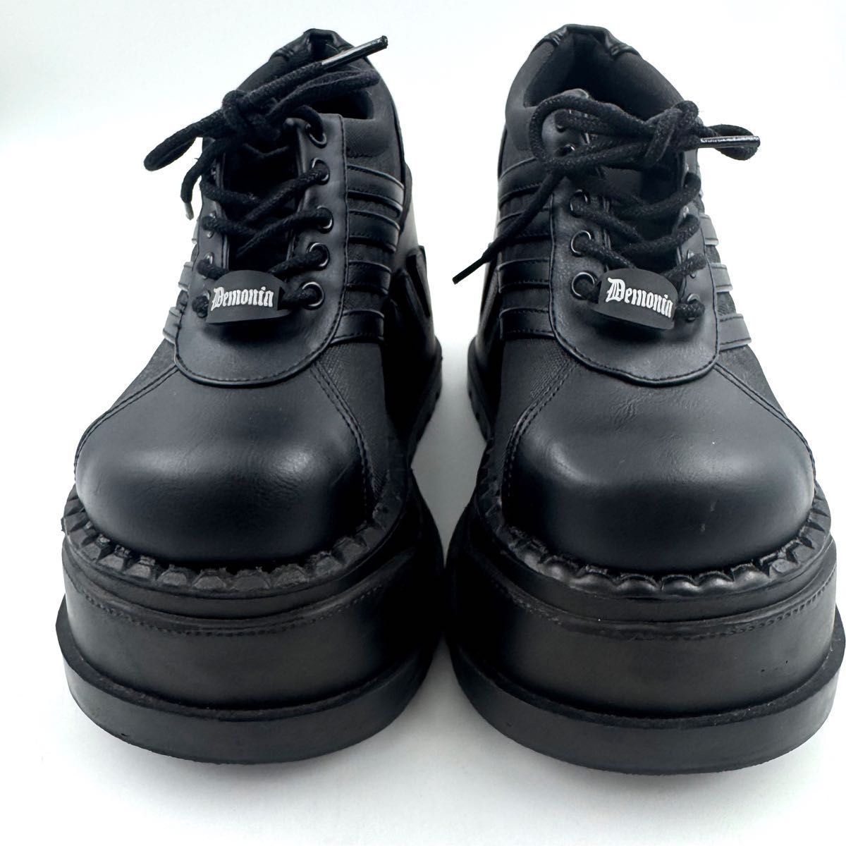 美品】Demonia デモニア 超 厚底 スニーカー ブラック ストア 美品】Demonia デモニア 超 厚底 スニーカー ブラック ストア