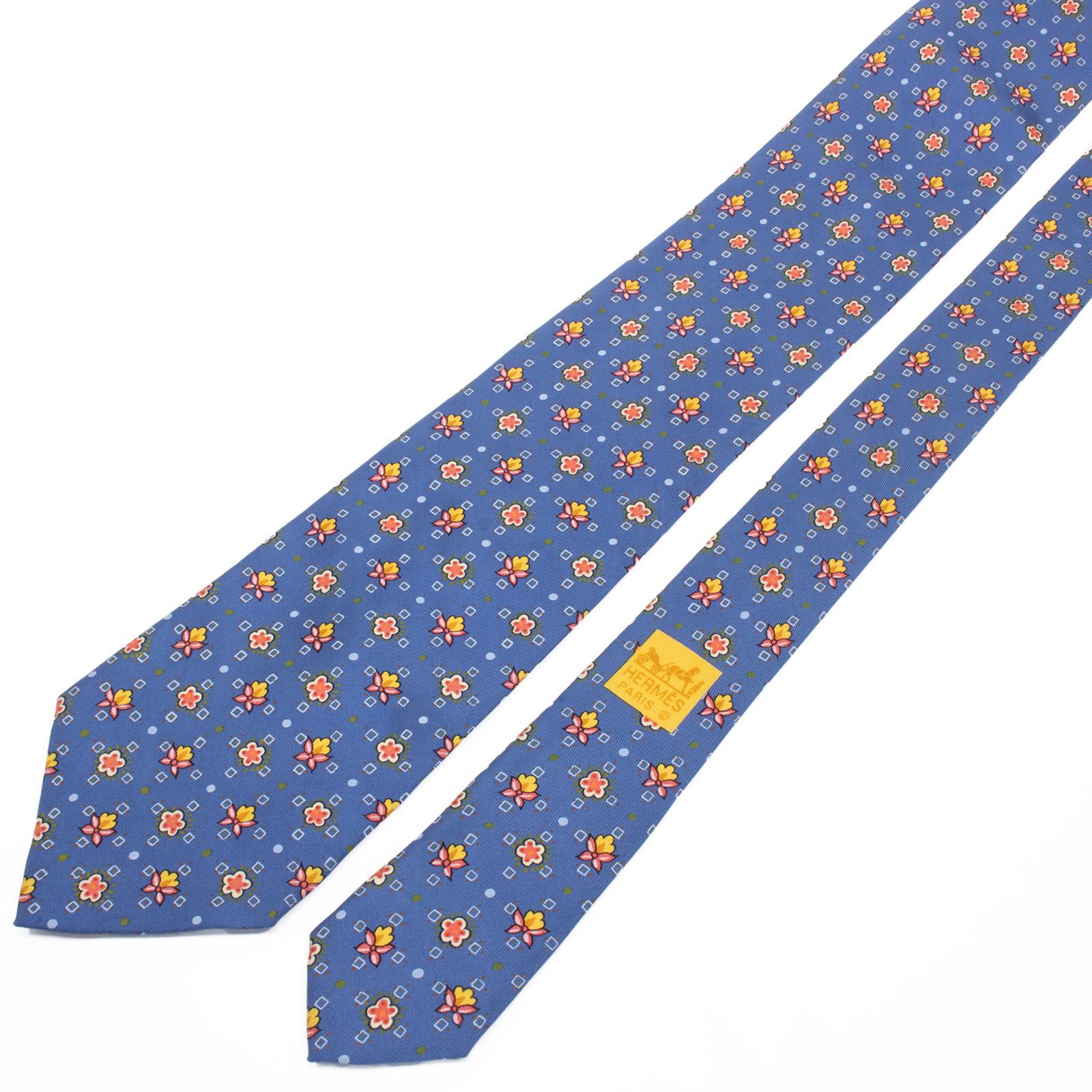 エルメスネクタイ、プリント柄 送料無料 エルメス ネクタイ ワイドタイ プリントタイ メンズ