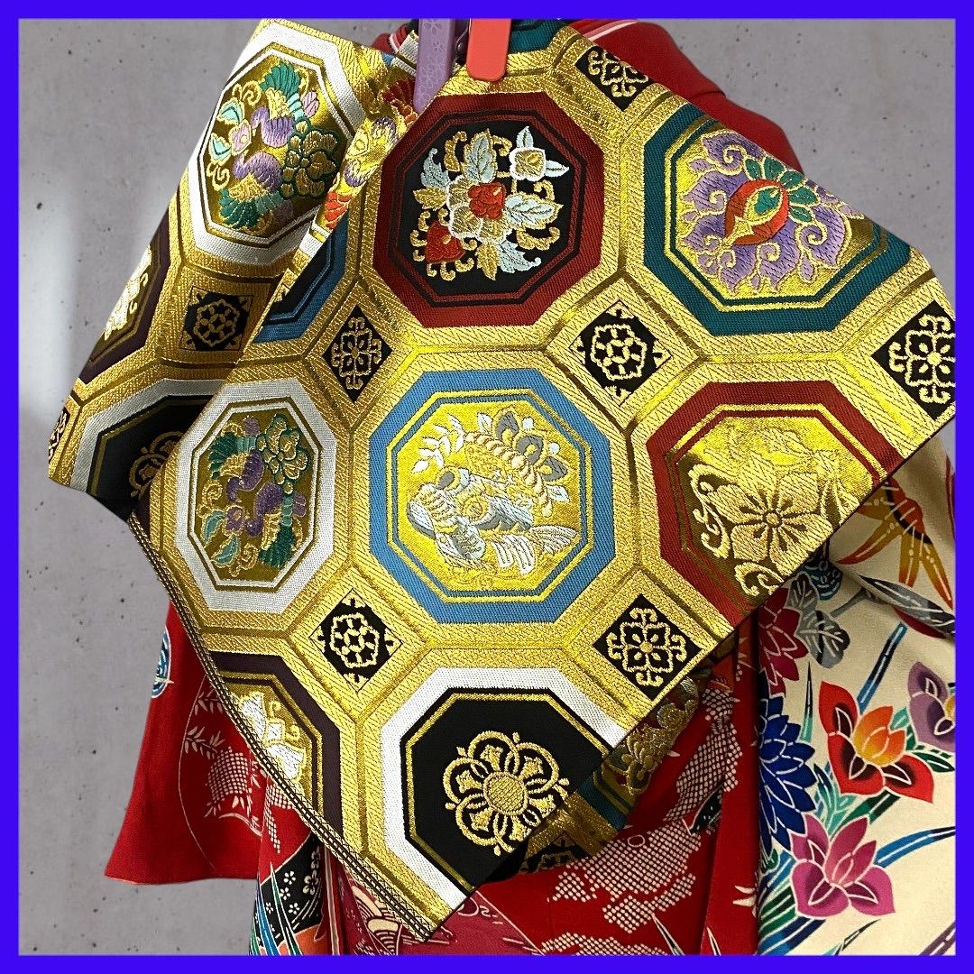 成人式振袖 京紅型染め