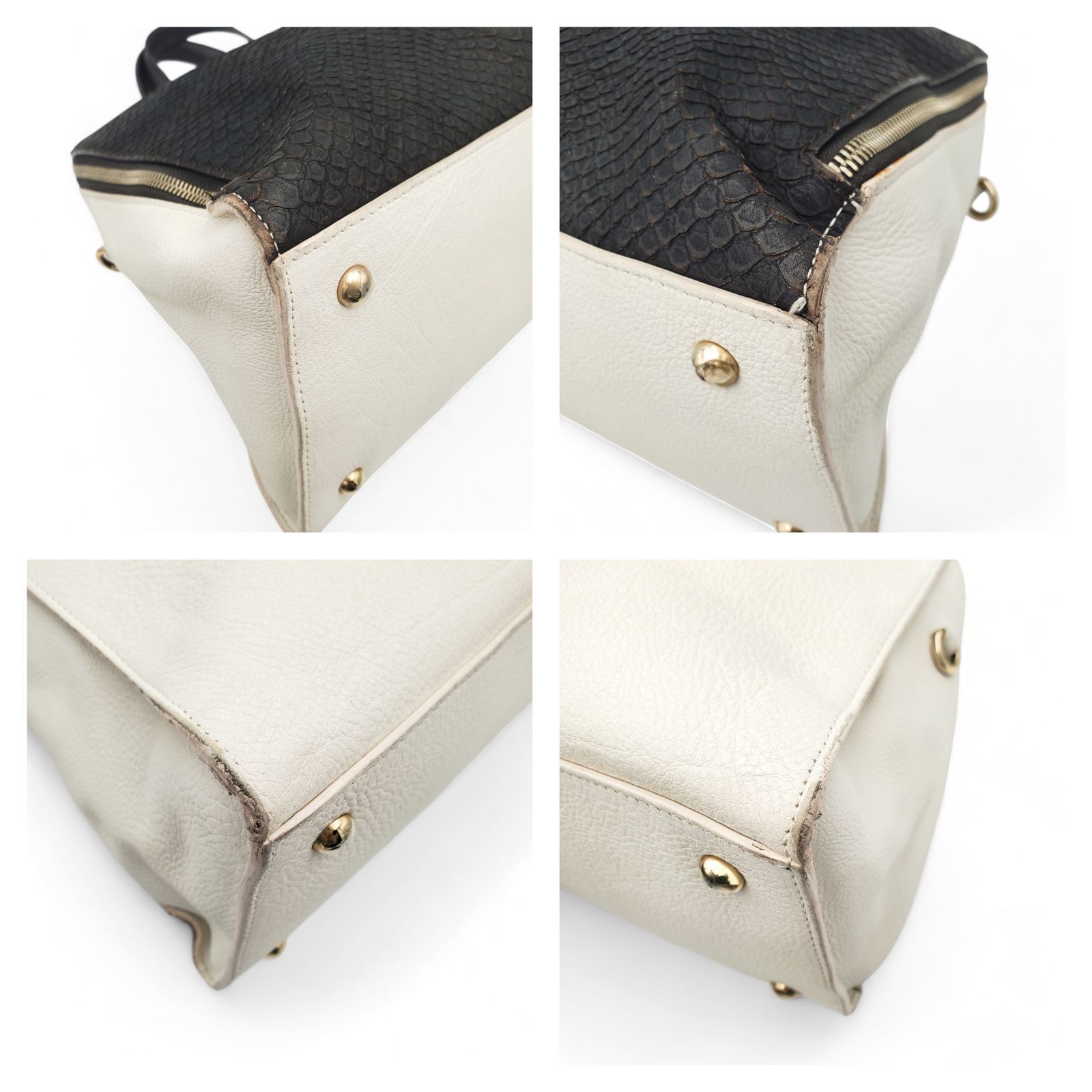 FURLA フルラ ショルダーバッグ ハンドバッグ 2way パイソン レザー 本