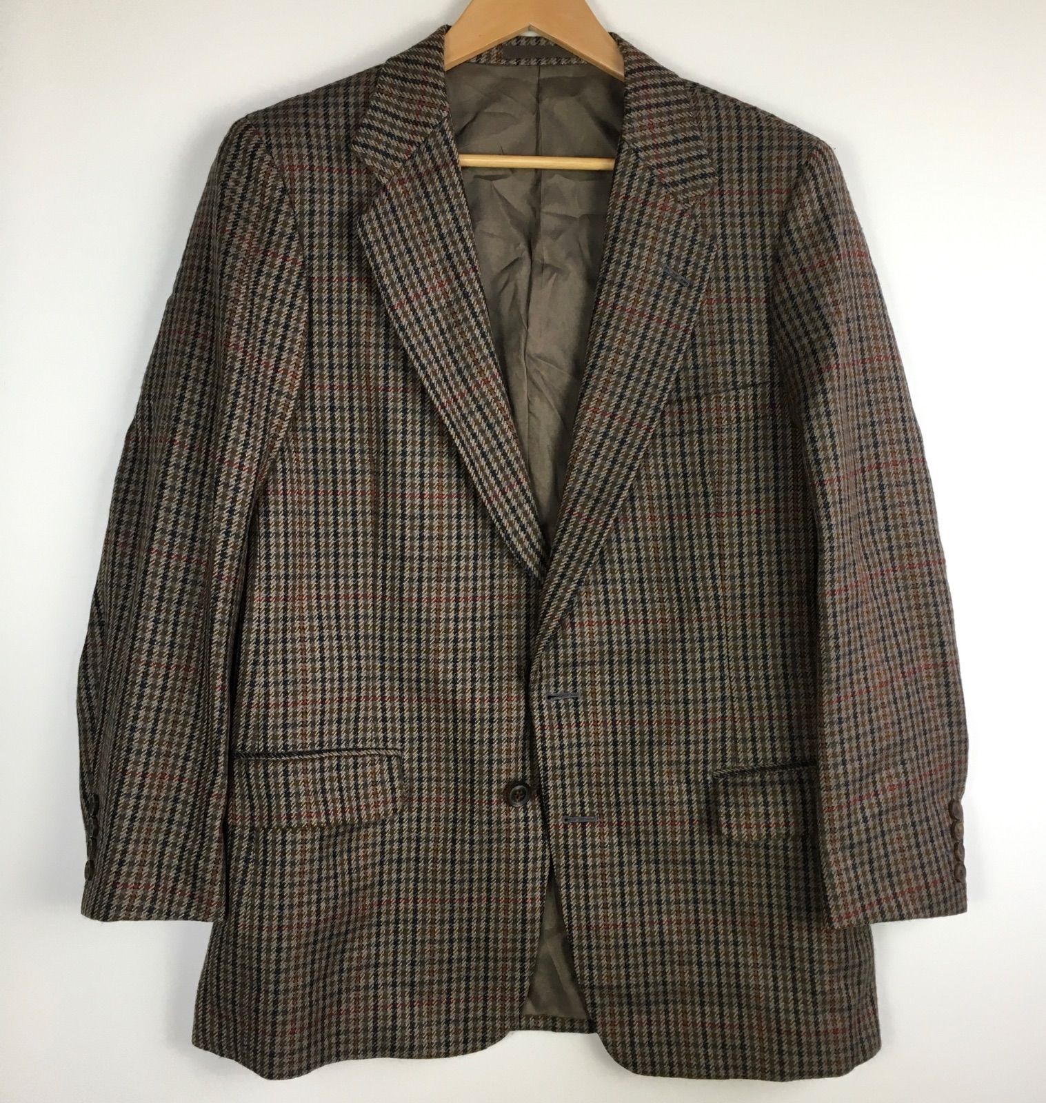 90年代 バーバリー テーラードジャケット メンズ 千鳥格子