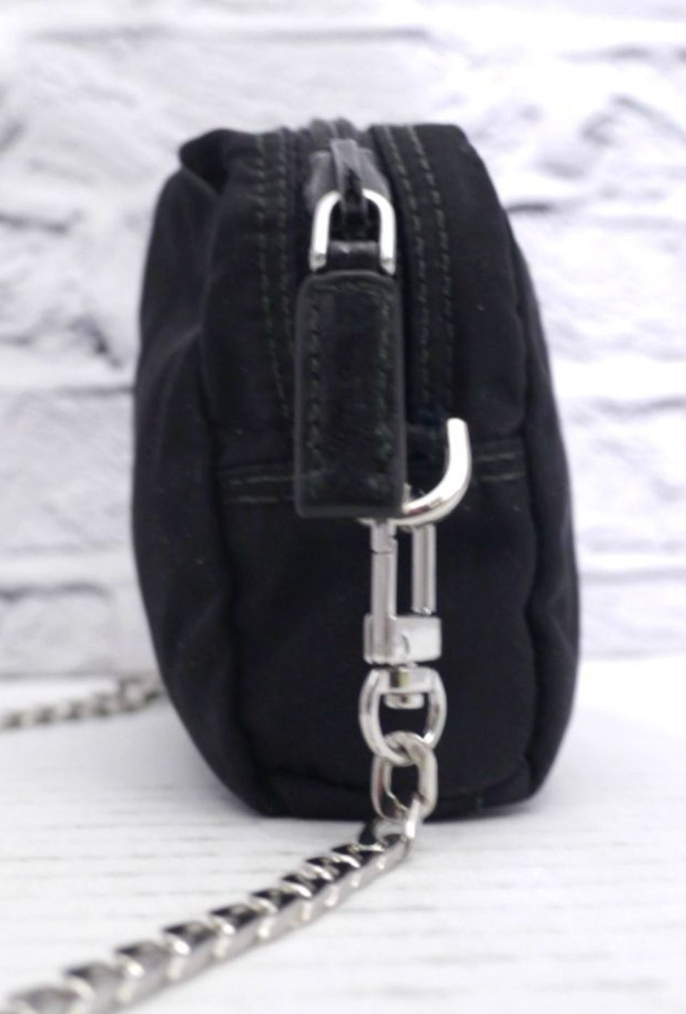 ◇ PRADA プラダ ナイロンxレザー クロスボディ チェーンストラップ