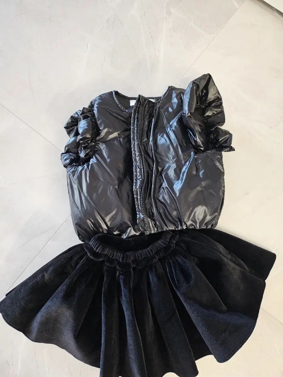 ワーニー リー ダウンベスト ツアーベルベットスカート L