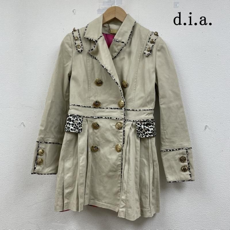 古着 d.i.a. ジャケット トレンチコート スプリングコート ヒョウ柄 レオパード y 2 k レディース ISItems