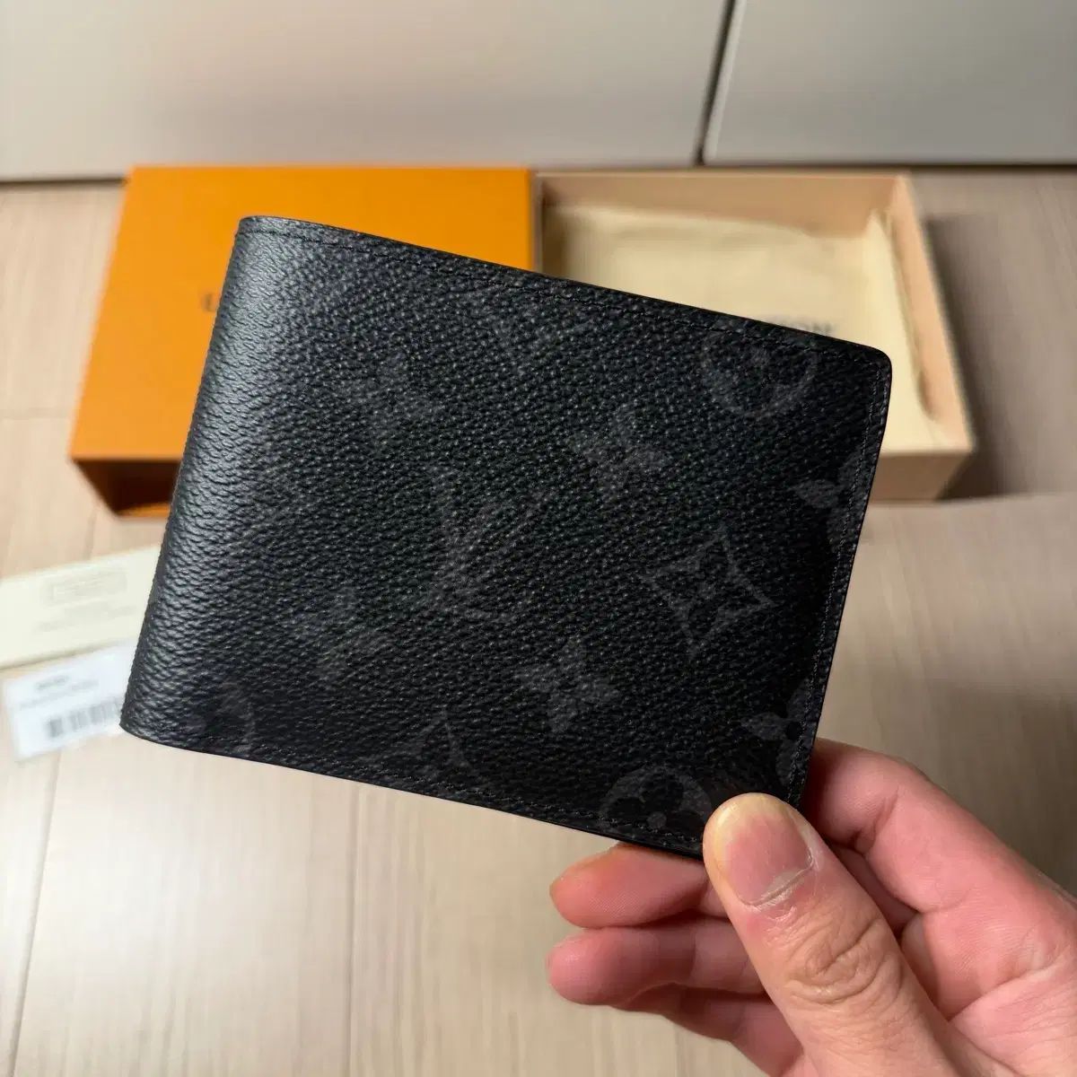 未使用級！ルイヴィトン エクリプス 二つ折り財布 ほぼ新品/フルセット} Louis Vuitton ルイヴィトン エクリプス 二