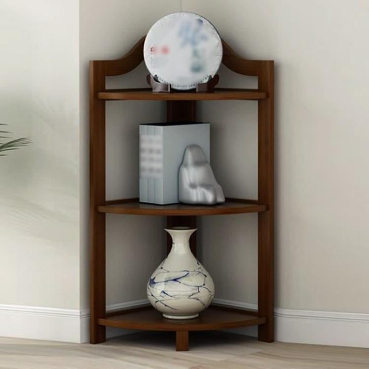 新品?未使用】 コーナーラック 木製 3段 本棚 コーナーシェルフ 多目的