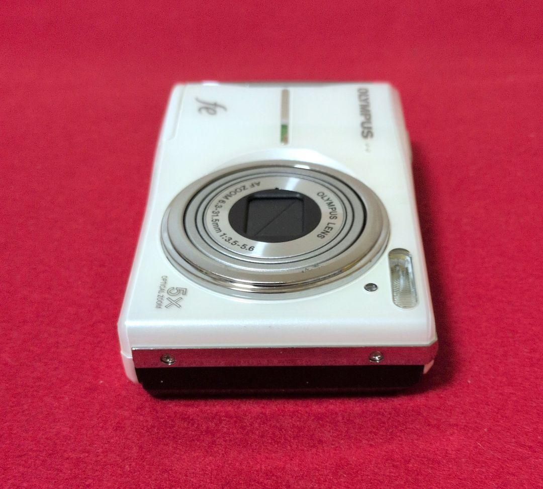 Olympus FE-46 コンパクトデジタルカメラ ホワイト 乾電池式 - メルカリ