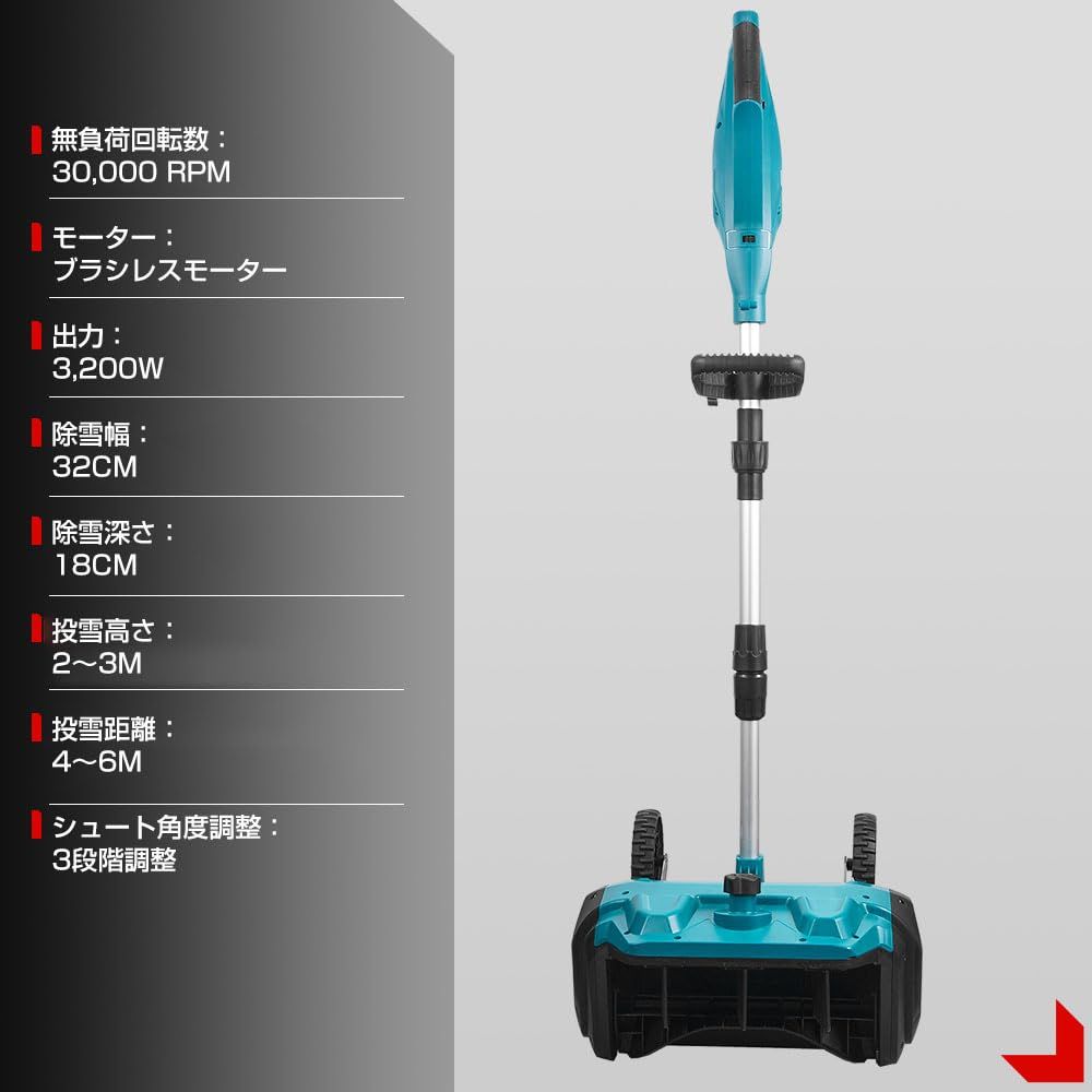 除雪幅12インチ 投雪距離4