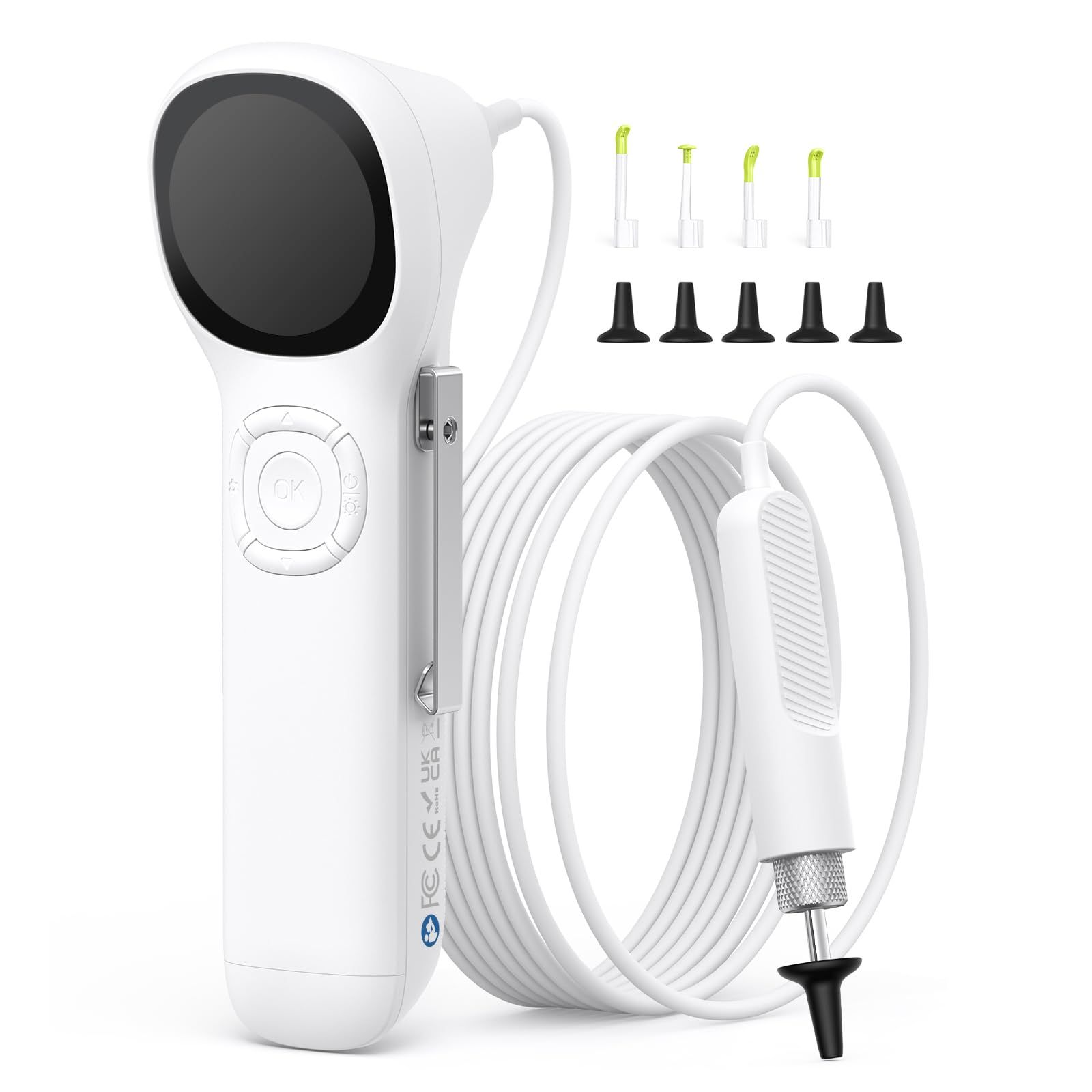 AMTORIN 耳カメラ 米国FDAの医療認証を取得 1.45インチIPSモニター付き 耳かきカメラ 耳掃除カメラ イヤースコープ 充電式 写真とビデオ機能付き 日本語説明書付き 8 Gメモリカード内蔵 ソフトのダウンロード不要