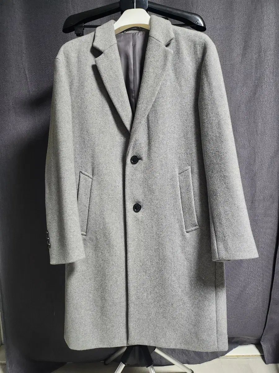 メンズ エイトセカンズ グレー Single ロング コート