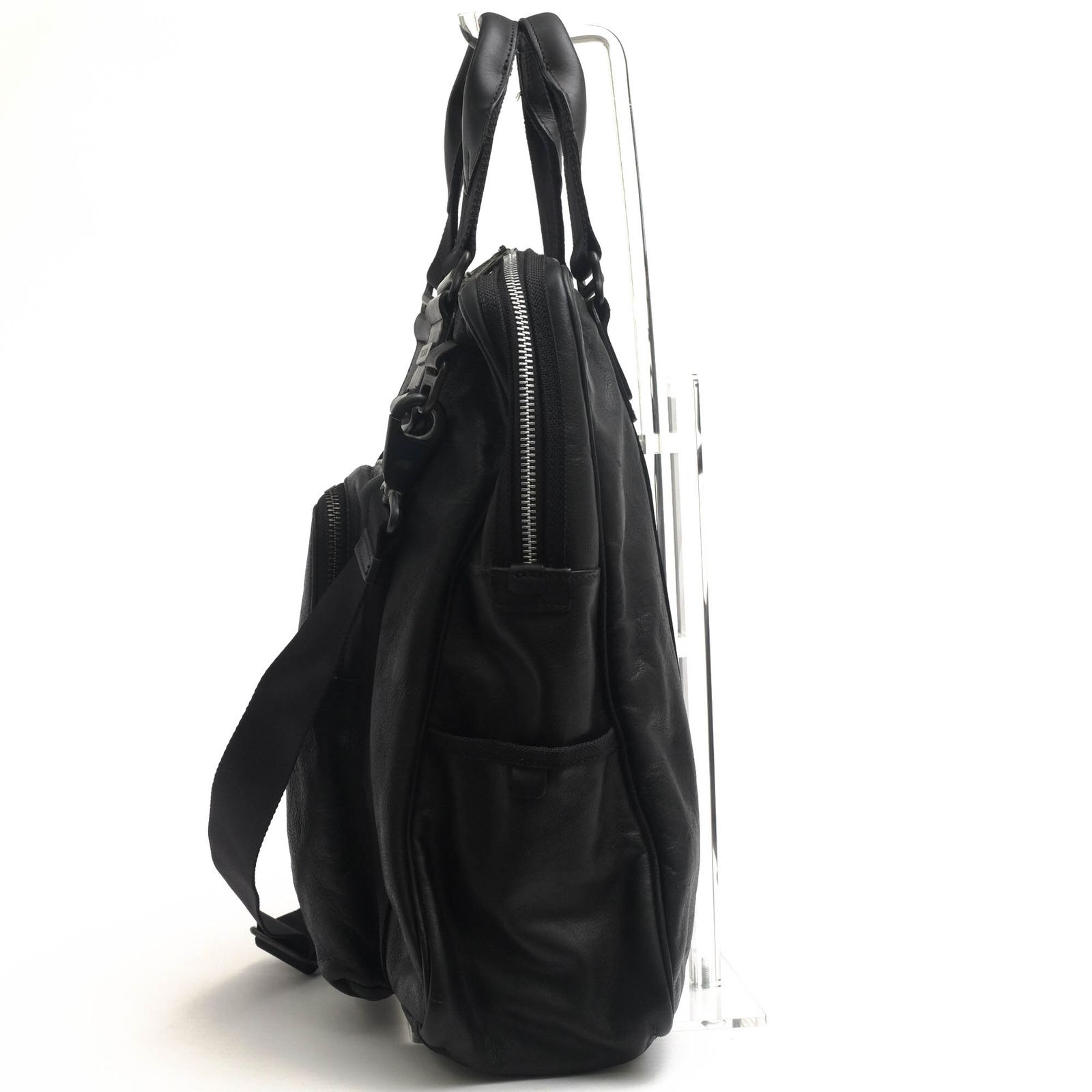 TUMI ブラック レザー トートバッグ トゥミ／TUMI バッグ トートバッグ 鞄 ハンドバッグ メンズ 男性 男性