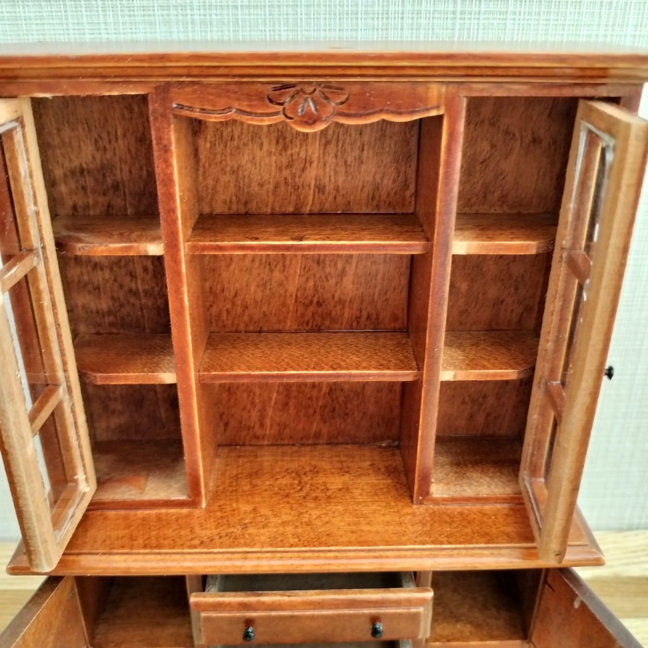 ドールハウス用 キャビネット ミニチュア 食器棚 家具 本棚