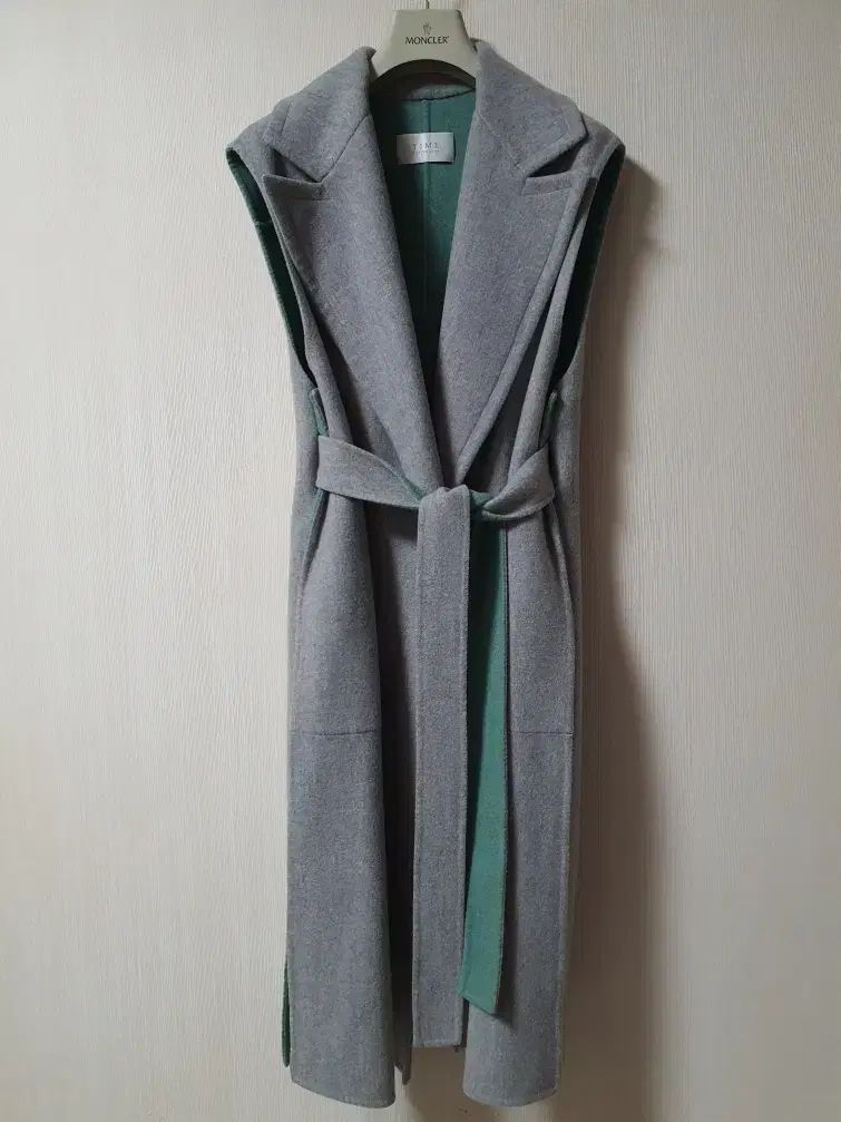 TIME タイム ベルト付き ハンドメイド コート ベスト フリーサイズ