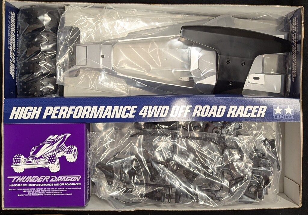 タミヤ 1 10電動RC 4 WDレーシングバギー 塗装 カット済みボディ サンダードラゴン 2021 47458