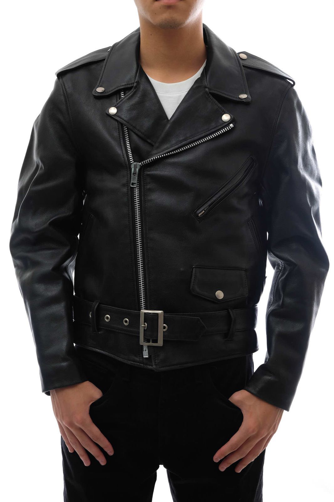 フリーダム／FREEDOM ダブルライダース ジャケット JKT アウター メンズ 男性 男性用 レザー 革 本革 ブラック 黒 中綿