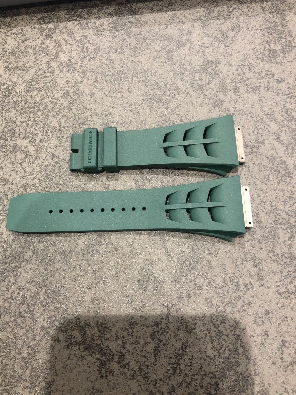 リシャールミル用ダークグリーンラバーベルト 11-03Ｍ