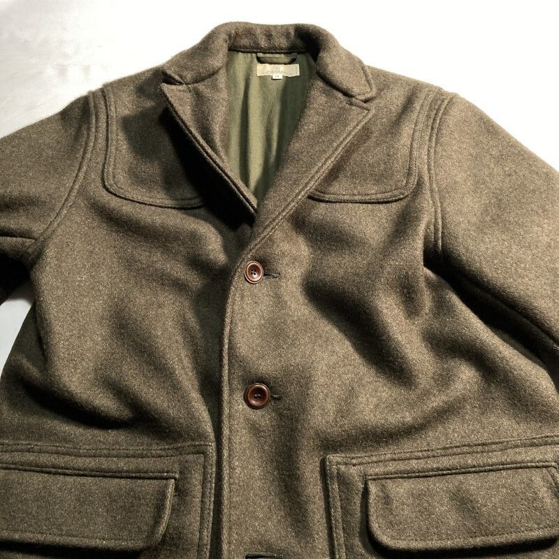 ジャパンブルージーンズ　ハンティングチェスターコート　ヘビーメルトン　オリーブ JAPAN BLUE JEANS☆美品☆名作 定価5万円☆J6838R01☆ヘビーメルトン