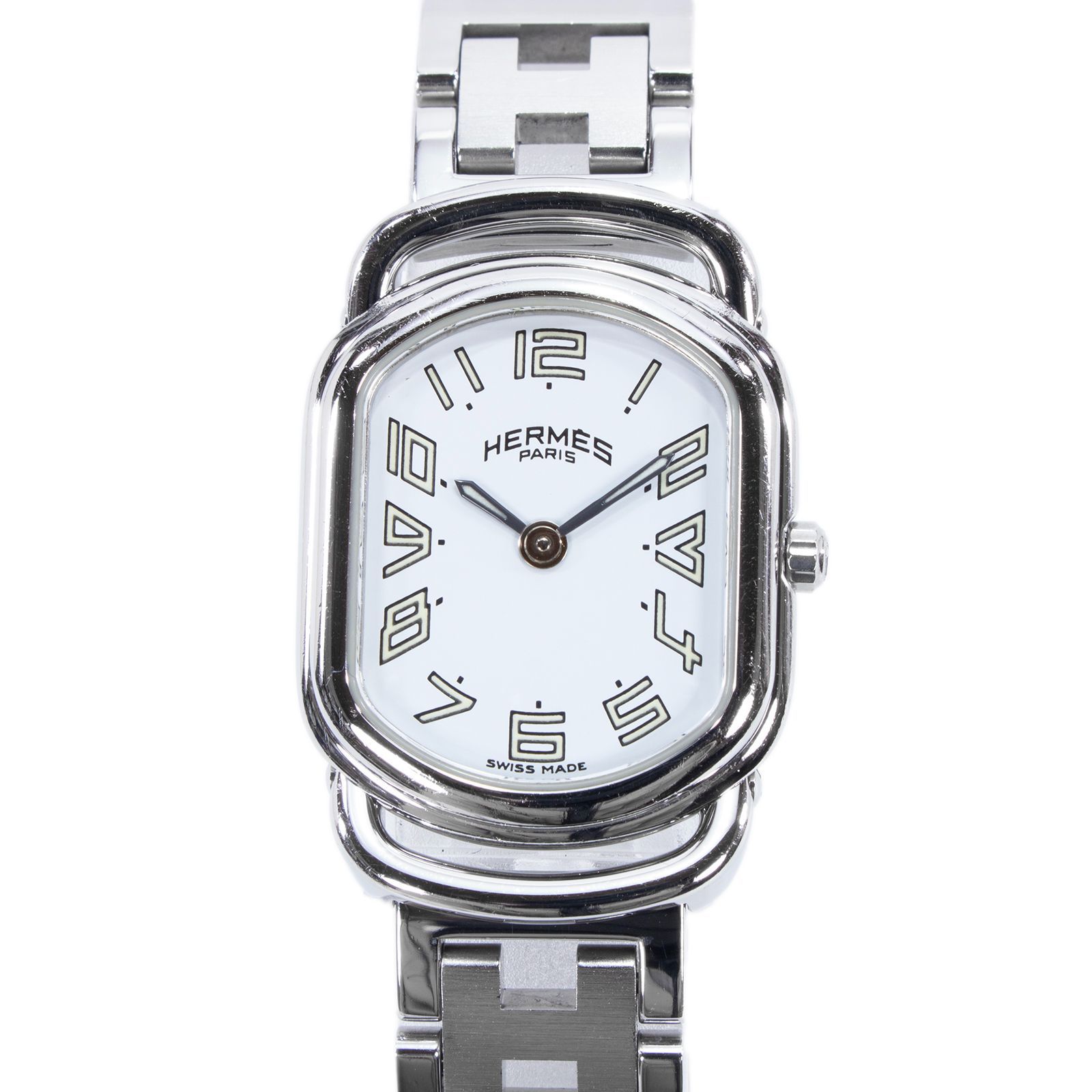 送料無料 エルメス 腕時計 クォーツ 2針 レディース ラリー RA1.210 白