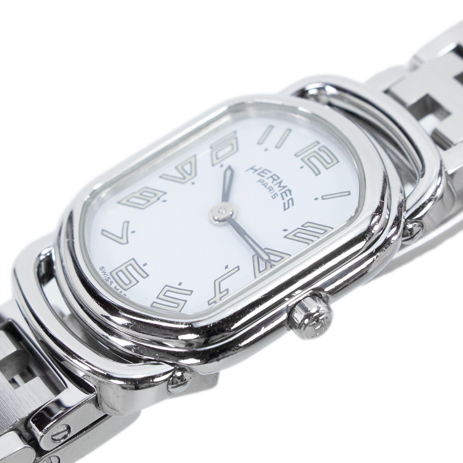 送料無料 エルメス 腕時計 クォーツ 2針 レディース ラリー RA1.210 白