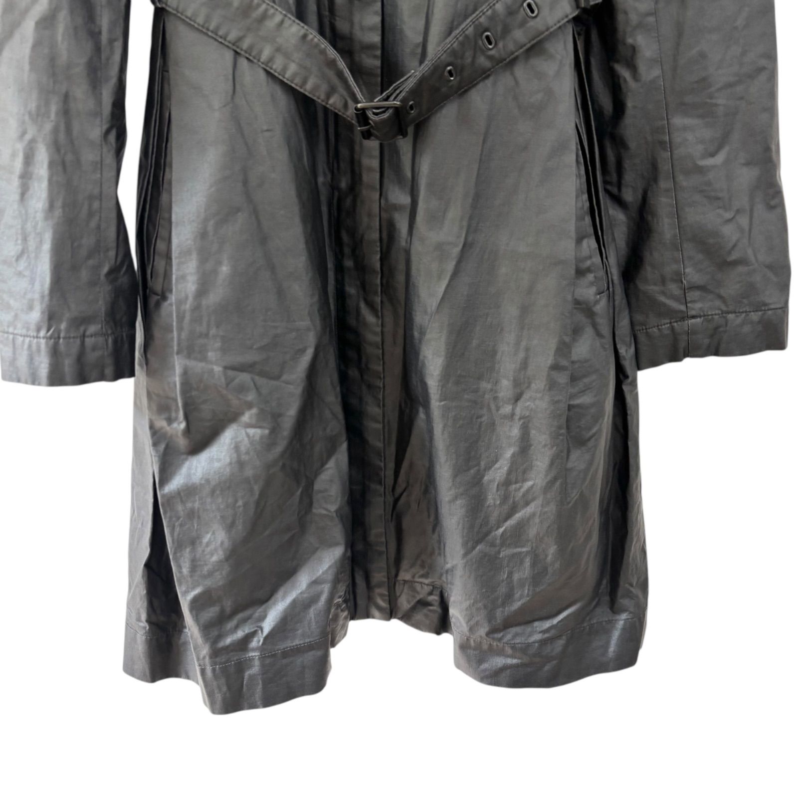 ZM1684 cop copine コップコピーヌ ノーカラーロングコート ブラック