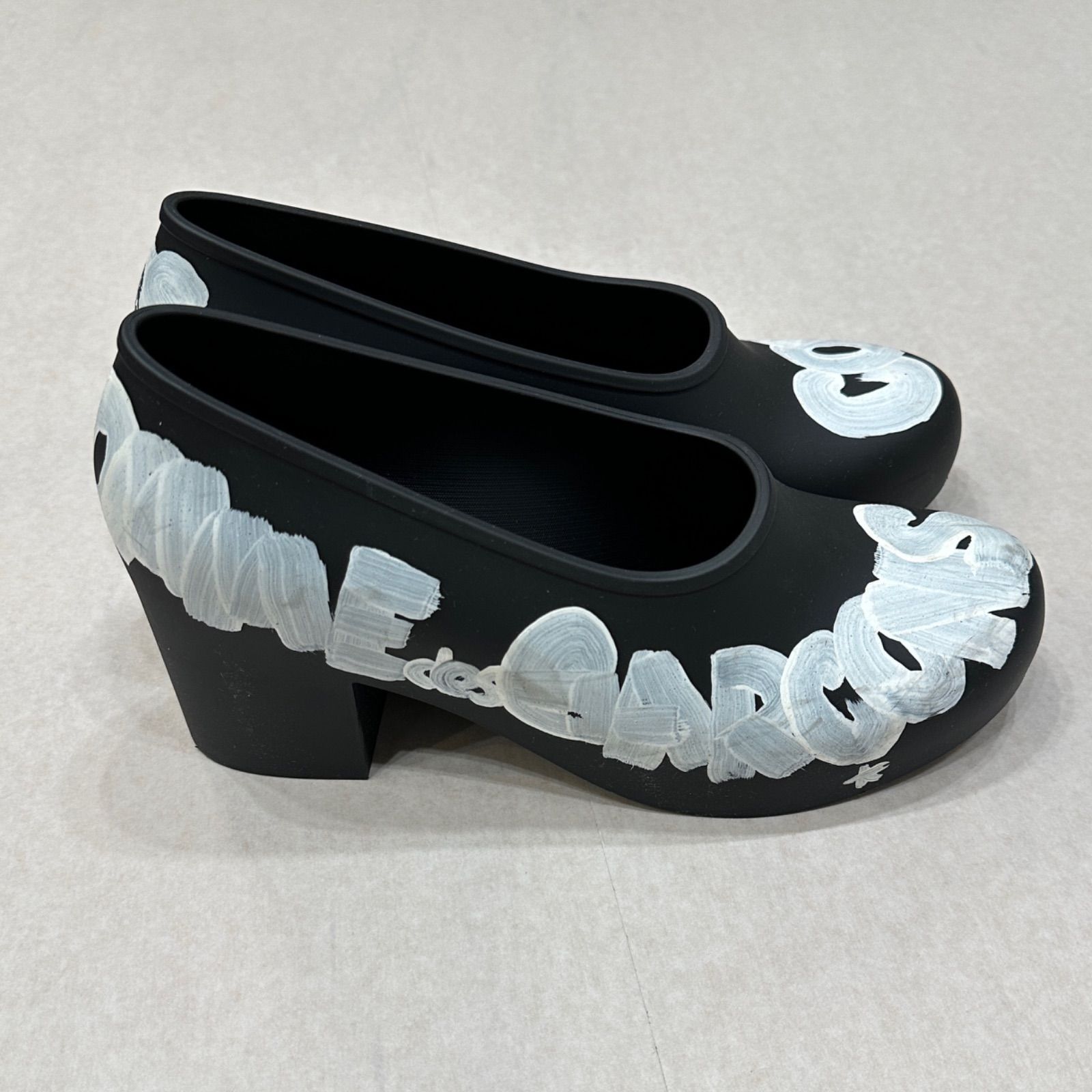 美品】 24.5 COMME des GARÇONS × melissa コラボ ハイヒール ラバー