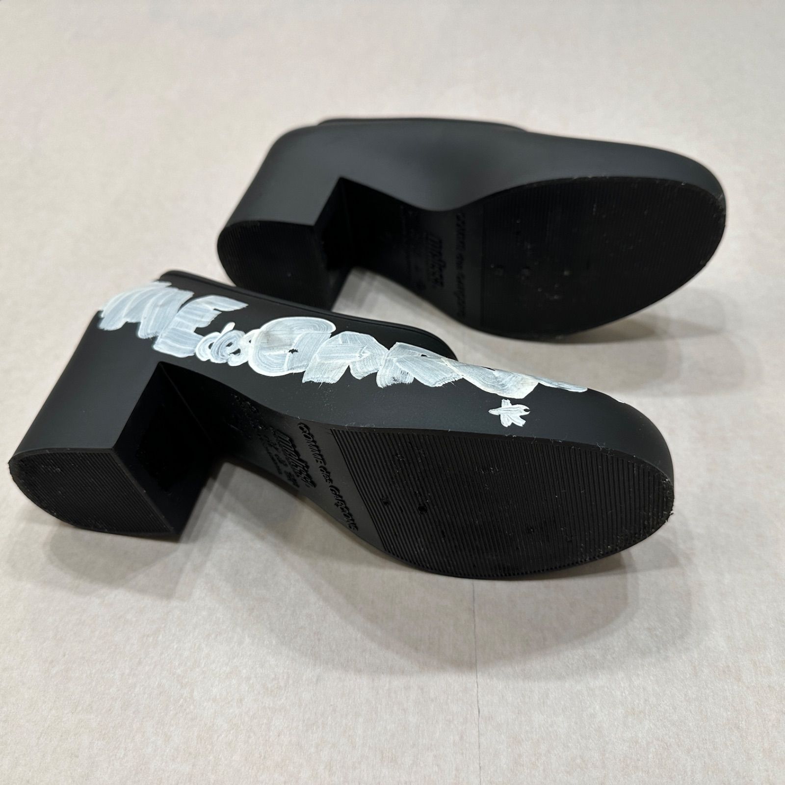 美品】 24.5 COMME des GARÇONS × melissa コラボ ハイヒール ラバー