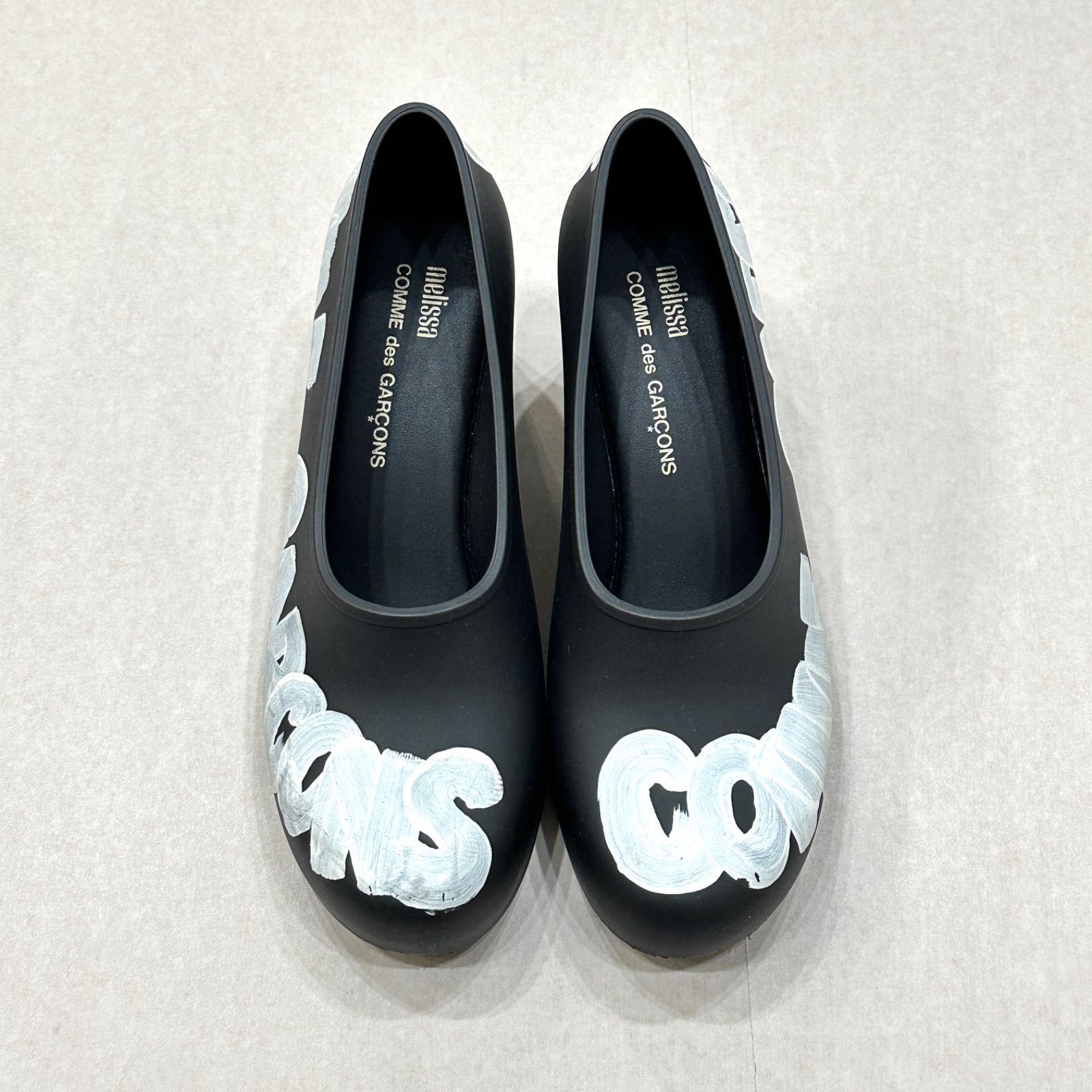 美品】 24.5 COMME des GARÇONS × melissa コラボ ハイヒール ラバー