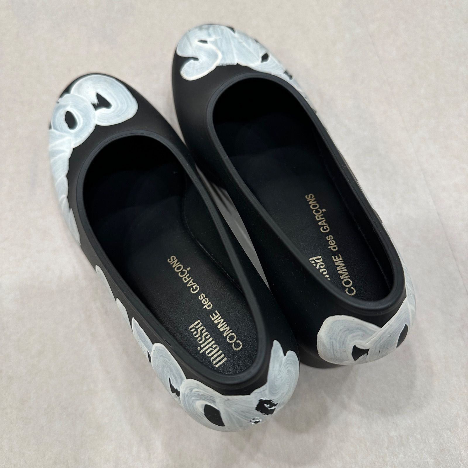 美品】 24.5 COMME des GARÇONS × melissa コラボ ハイヒール ラバー