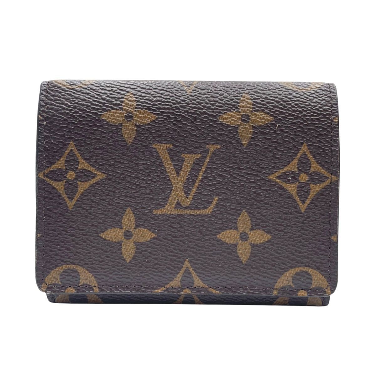 LOUIS VUITTON ルイ ヴィトン アンヴェロップ カルト ドゥ ヴィジット M 63801 モノグラム･キャンバス ブラウン クレジットカードケース RD