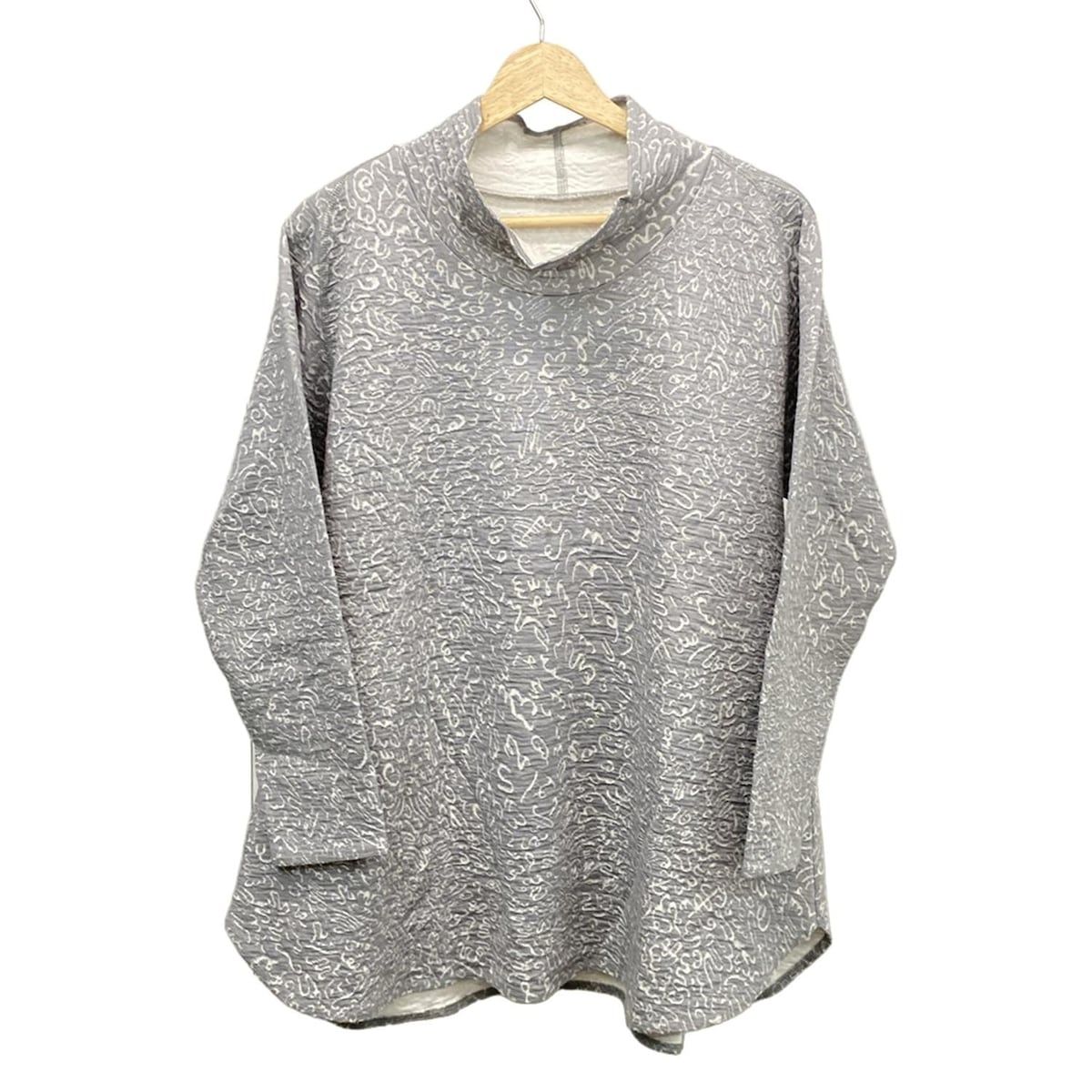 JURGEN LEHL ヨーガンレール 長袖カットソー サイズM レディース ライトグレー 白 ハイネック