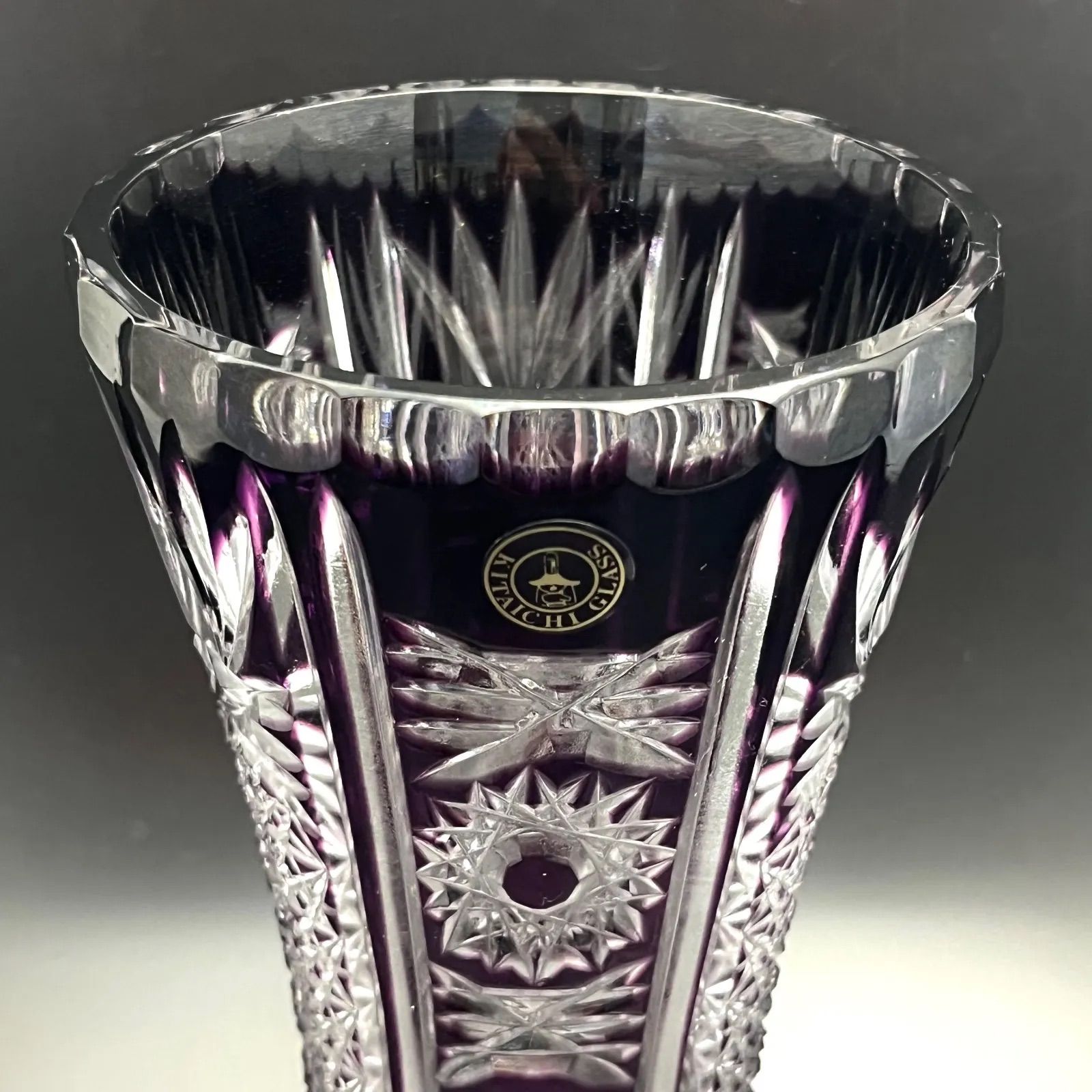 ◼︎美品◼︎【北一硝子】花瓶 フラワーベース クリスタルハンドカット