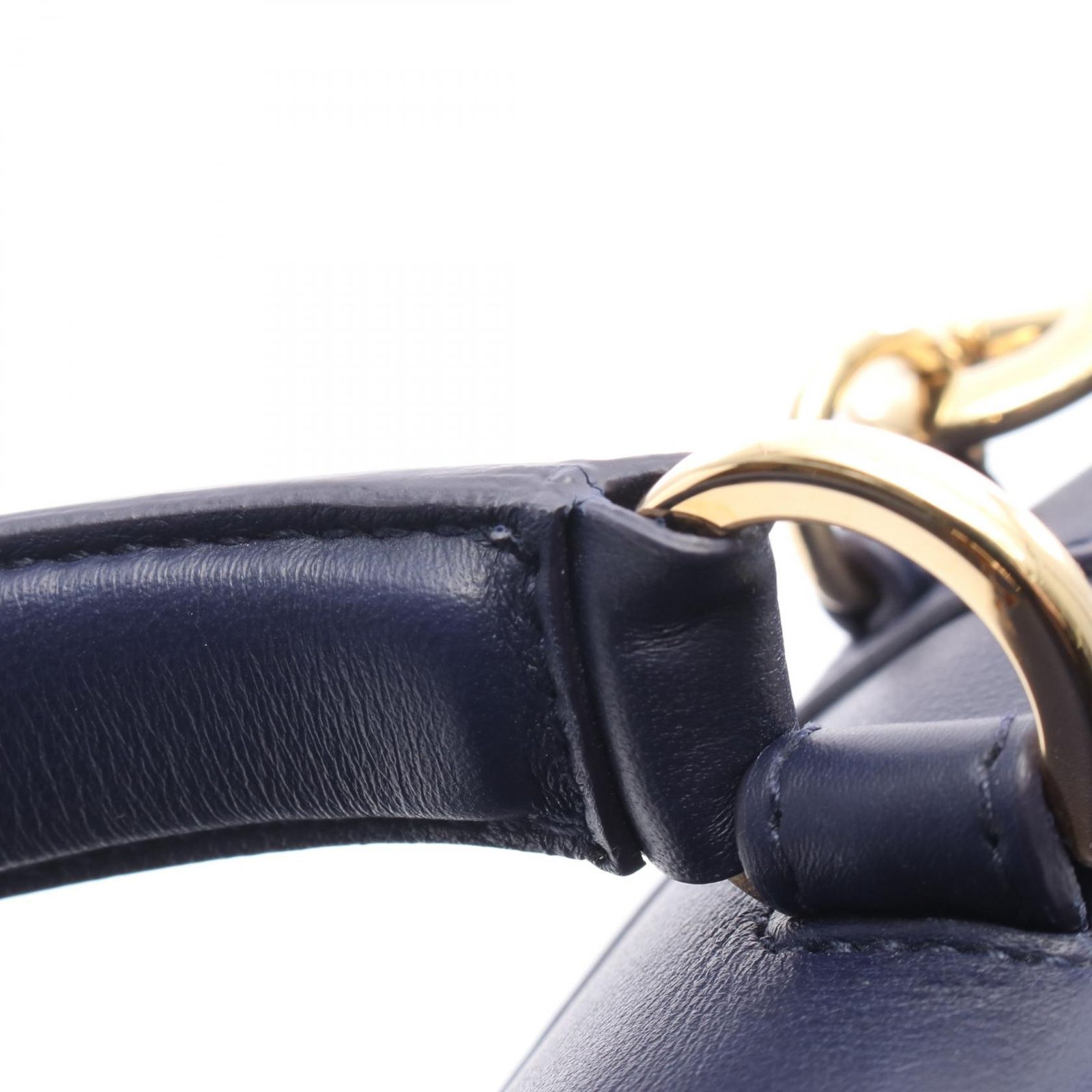 美品●フェラガモ　ハンドバッグ　ソフィア　ガンチーニ　裏地総柄　レザー　ネイビー サルヴァトーレフェラガモ Salvatore Ferragamo ハンドバッグ ソフィア