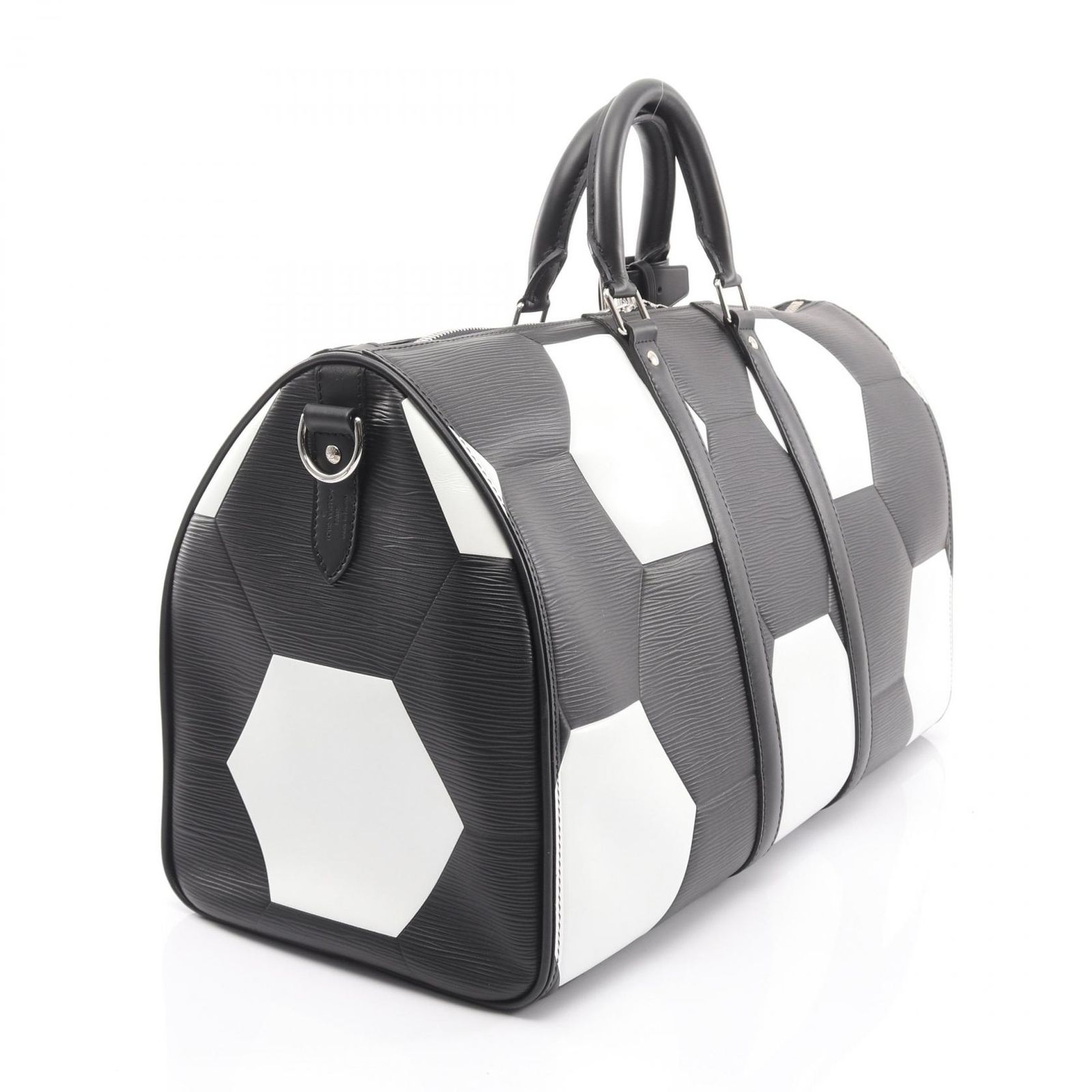 ルイ ヴィトン LOUIS VUITTON ボストンバッグ キーポル バンドリエール50 エピ ノワール M 52187 ホワイト レザー ユニセックス