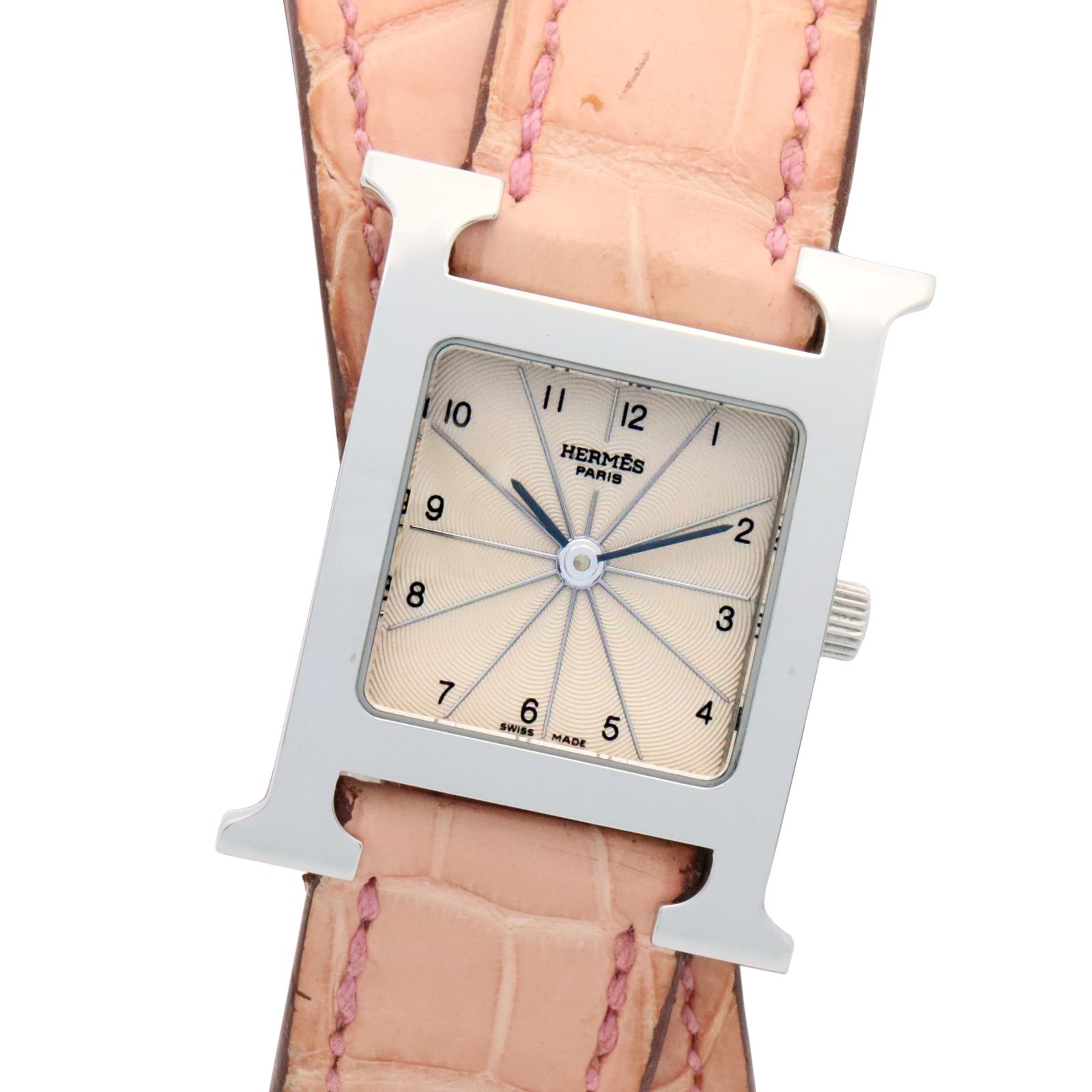 エルメス HERMES 腕時計 Hウォッチ HH 1.210 シルバー ステンレススチール レディース A