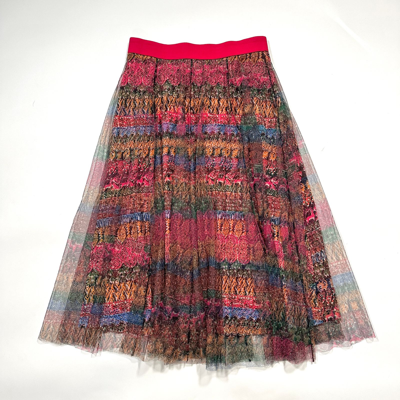 美品】VIVIENNE TAM マルチカラー総柄 ロング丈スカートサイズ40