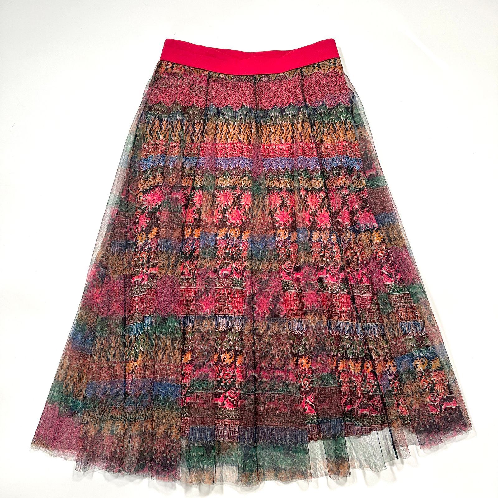 美品】VIVIENNE TAM マルチカラー総柄 ロング丈スカートサイズ40