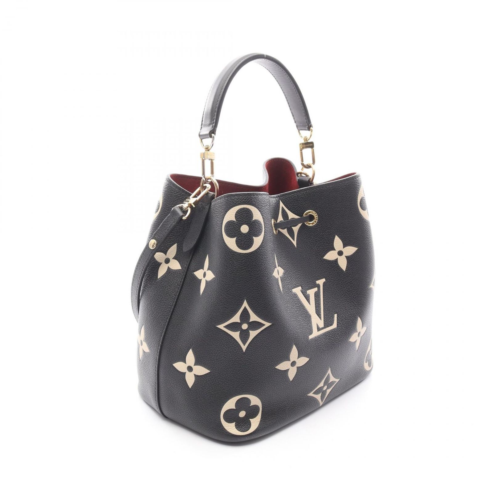 ルイ ヴィトン LOUIS VUITTON ハンドバッグ ネオノエMM M 45497 ブラック ベージュ レザー レディース A
