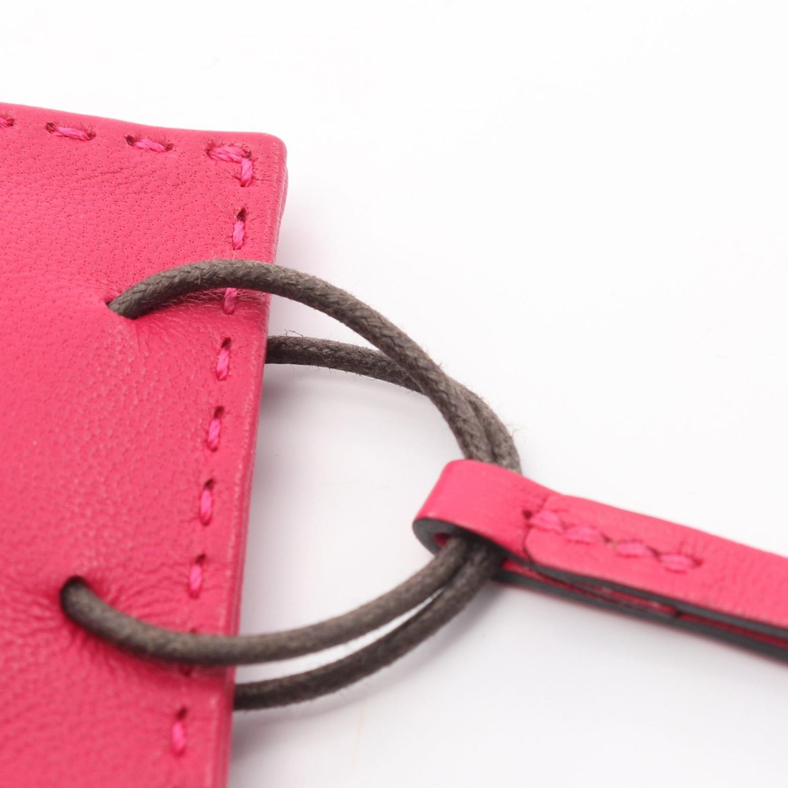 エルメス HERMES チャーム サックオランジュ ローズメキシコ レザー