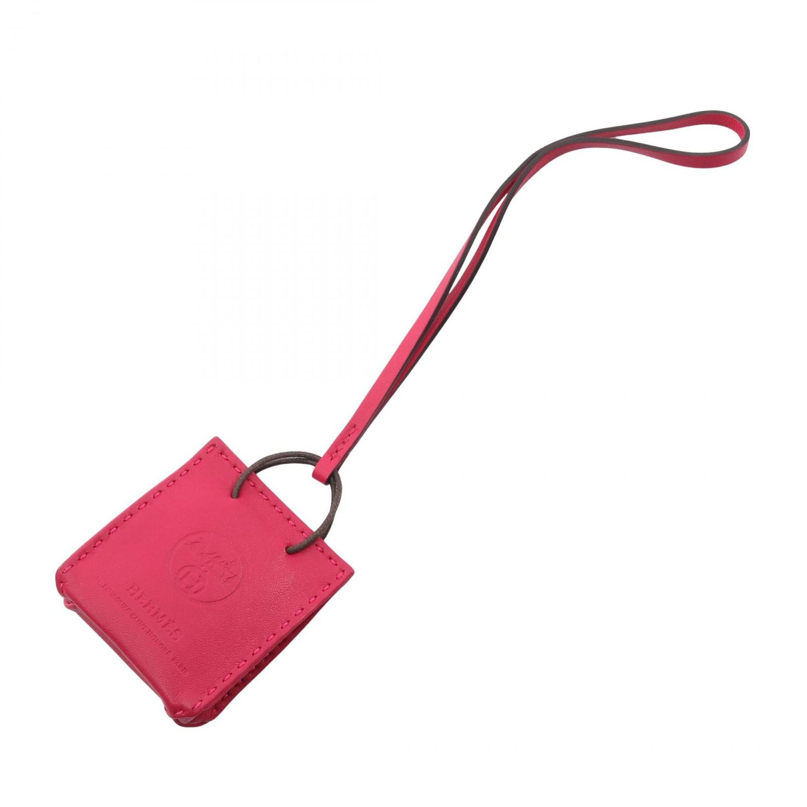 エルメス HERMES チャーム サックオランジュ ローズメキシコ レザー