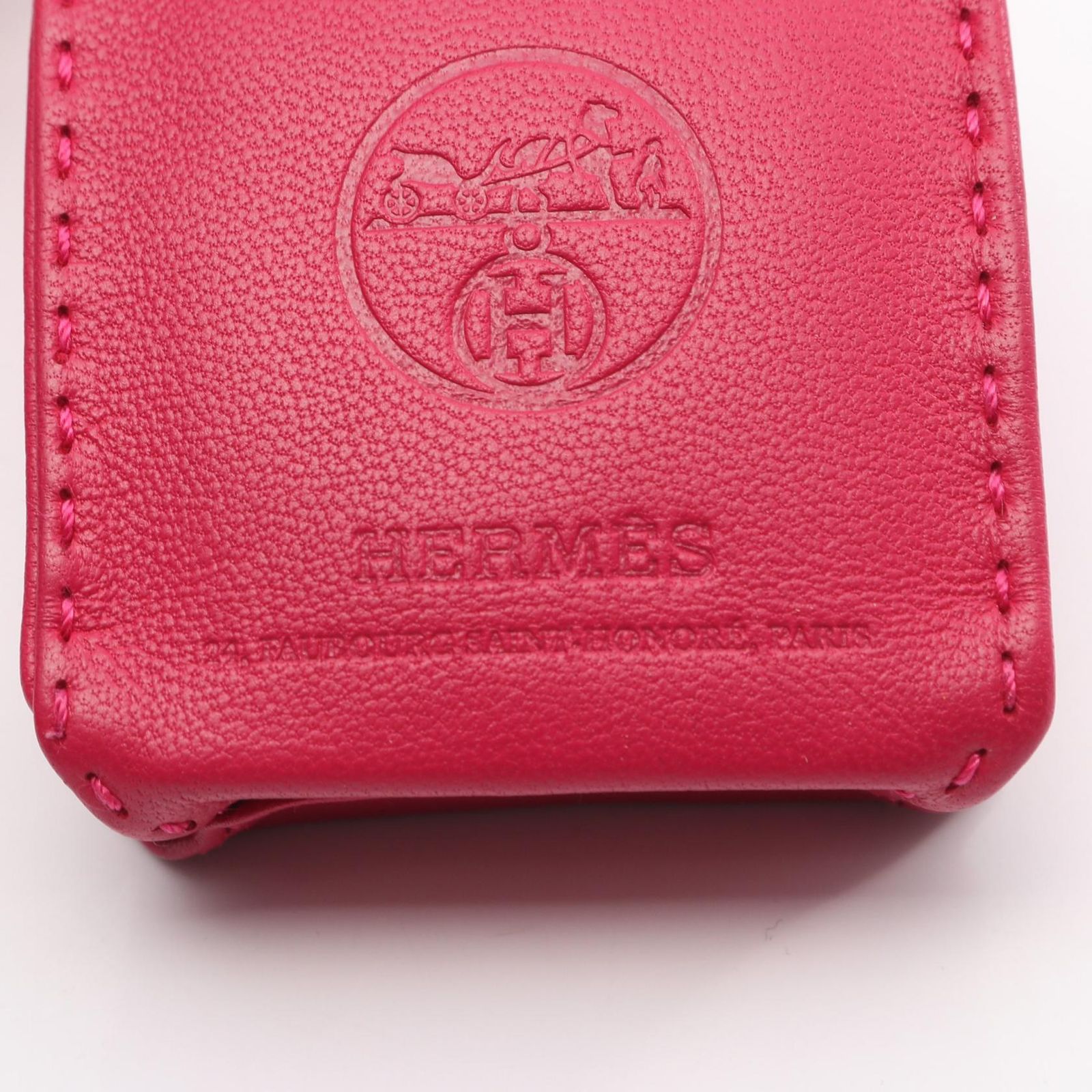 エルメス HERMES チャーム サックオランジュ ローズメキシコ レザー