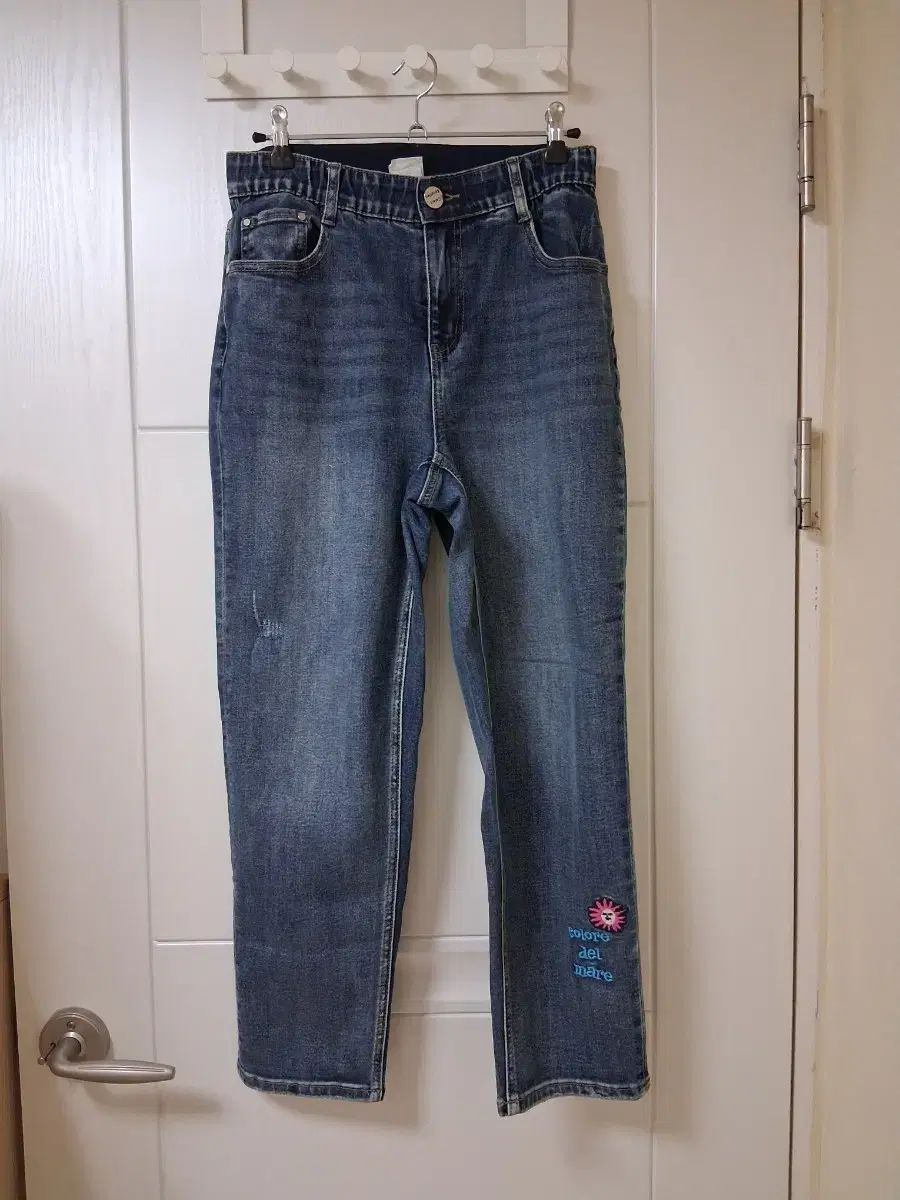 ベネトン デニム 花 刺繍 POINT