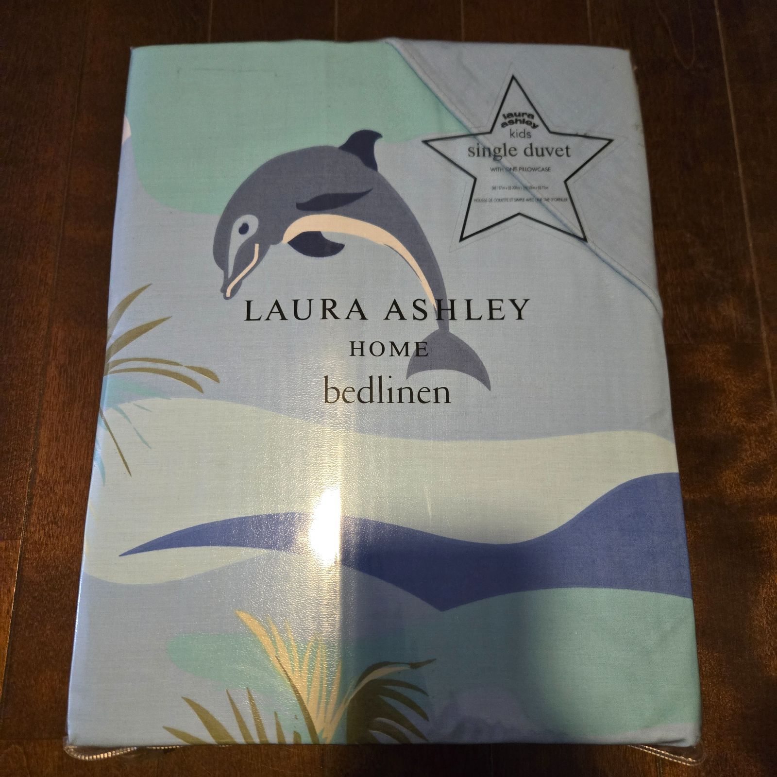 ローラアシュレイ 掛け布団カバー&枕カバー ボートブルー シングル