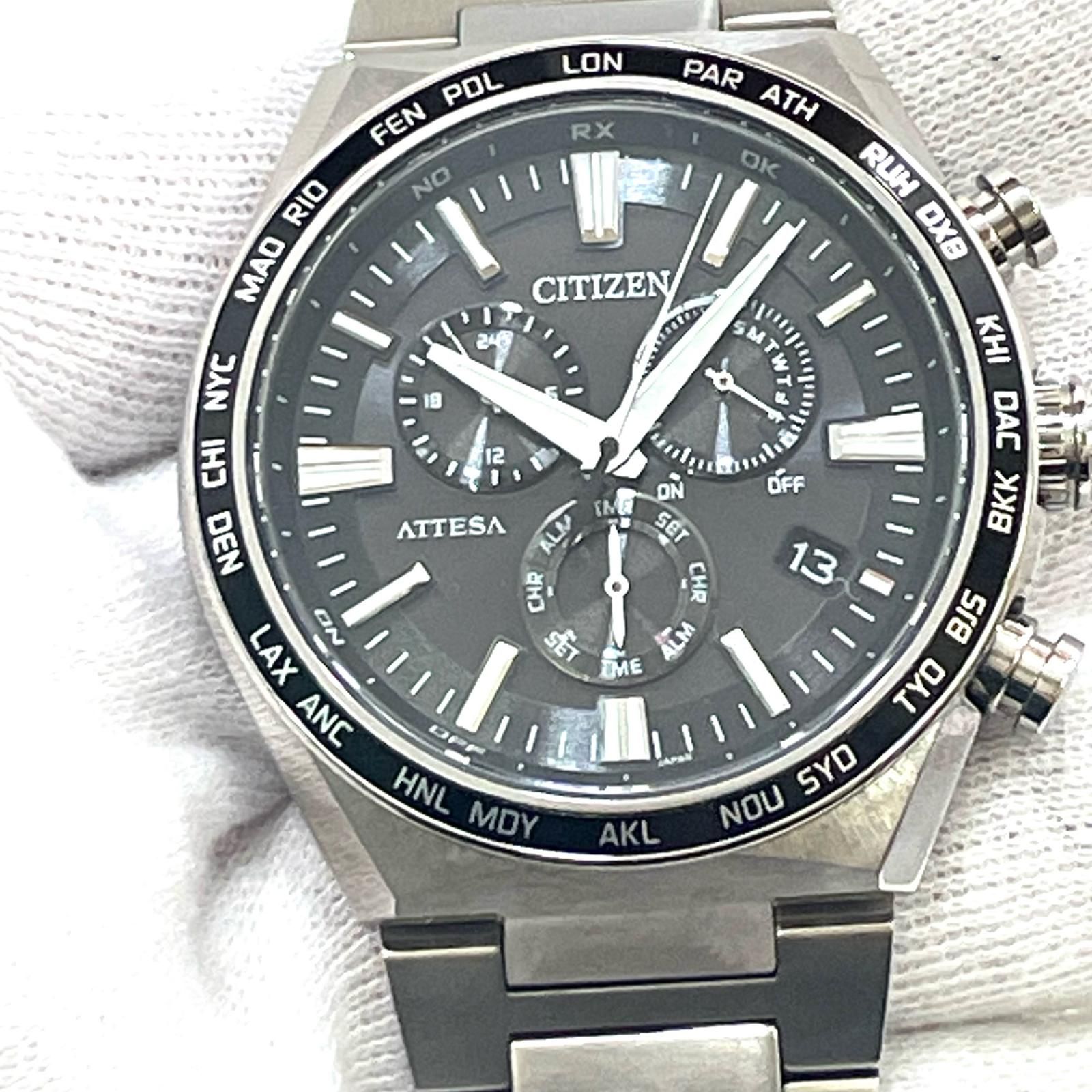 CITIZEN シチズン 腕時計 ブラック 箱 説 CB 5966-69 E ATTESA 131