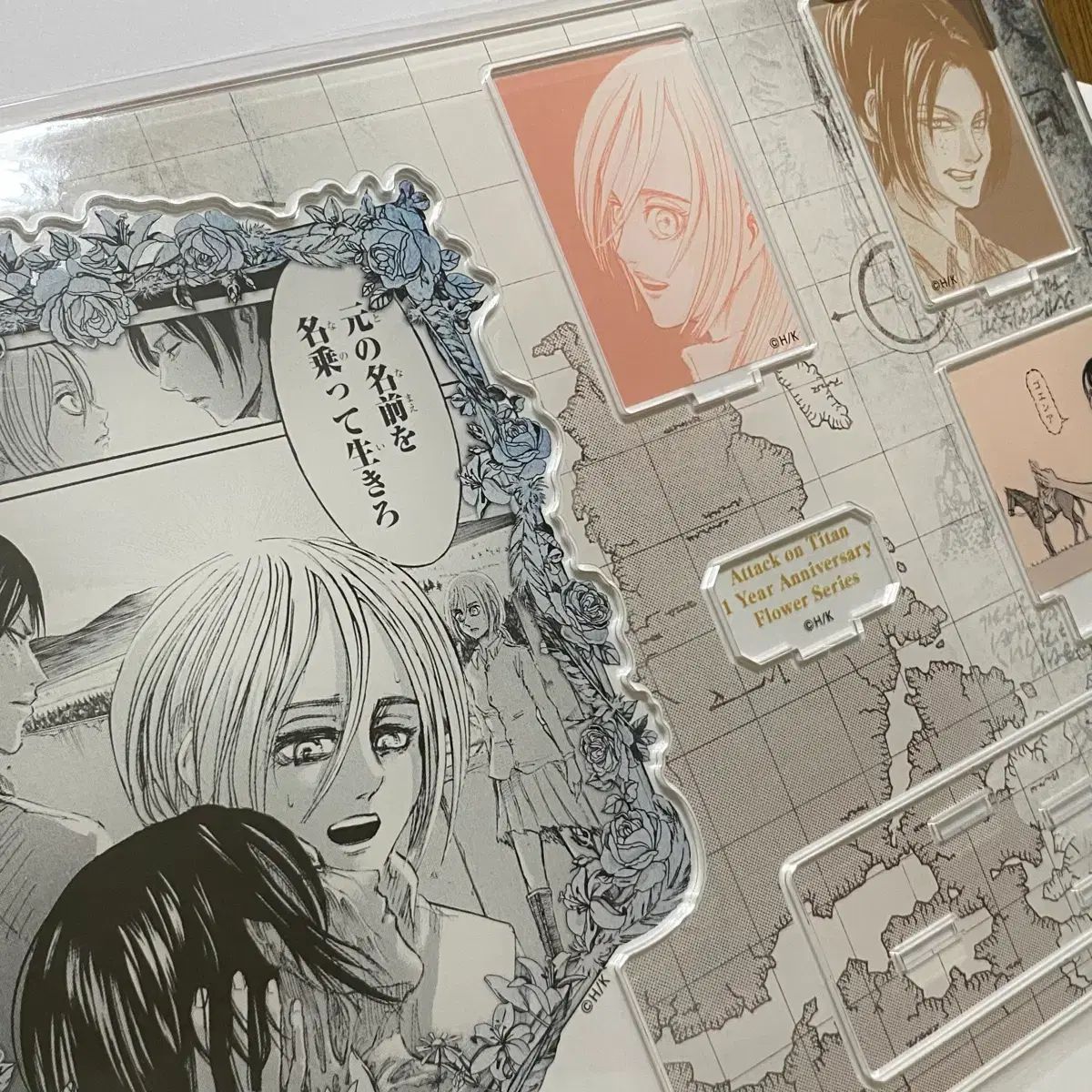 進撃の巨人 進撃の ユミル クリスタ アニック 展示会 アクリル ジオラマ グッズ